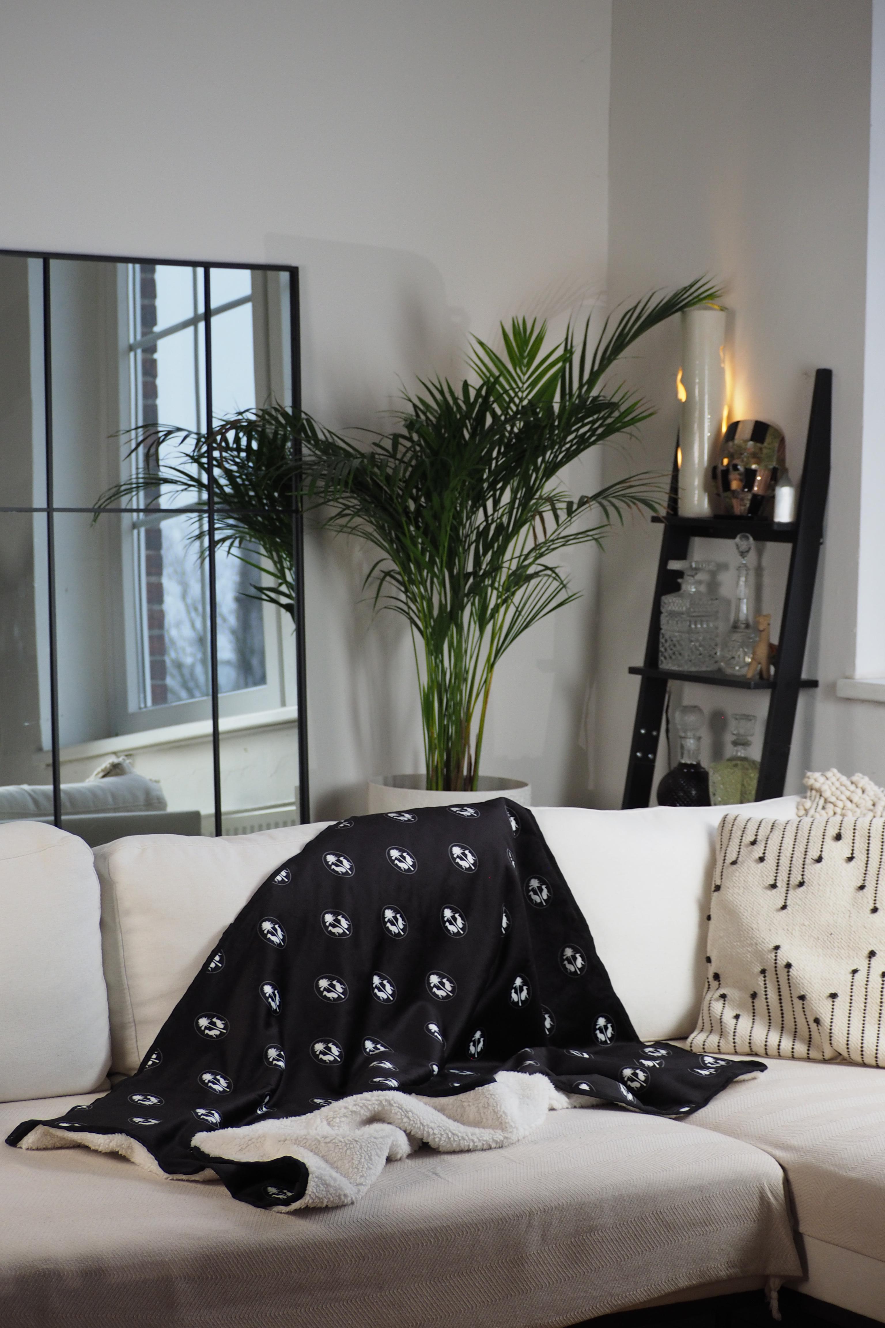 Hundereisedecke All Over Print - Schwarz