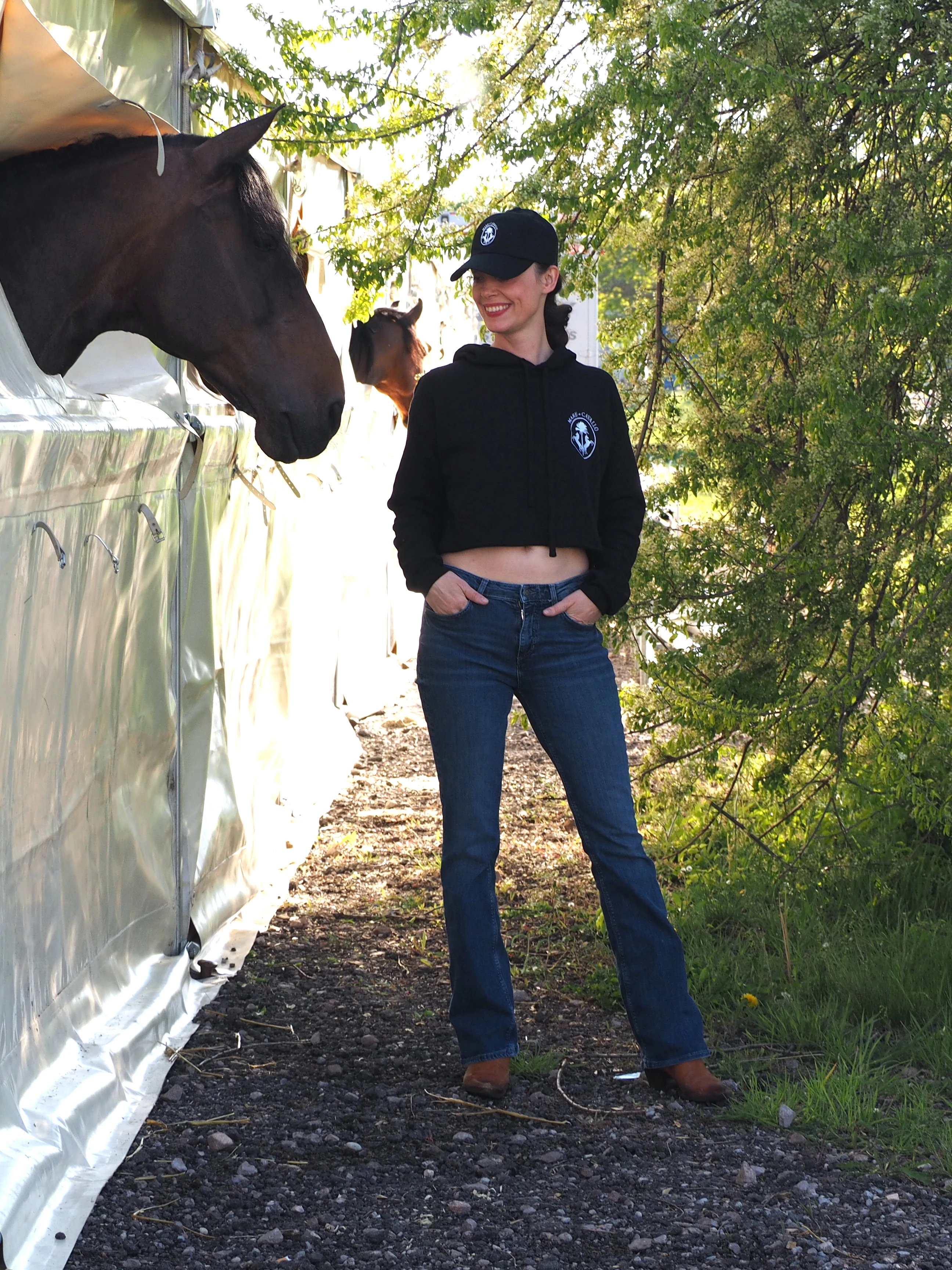 Mare e Cavallo Crop Sweater 