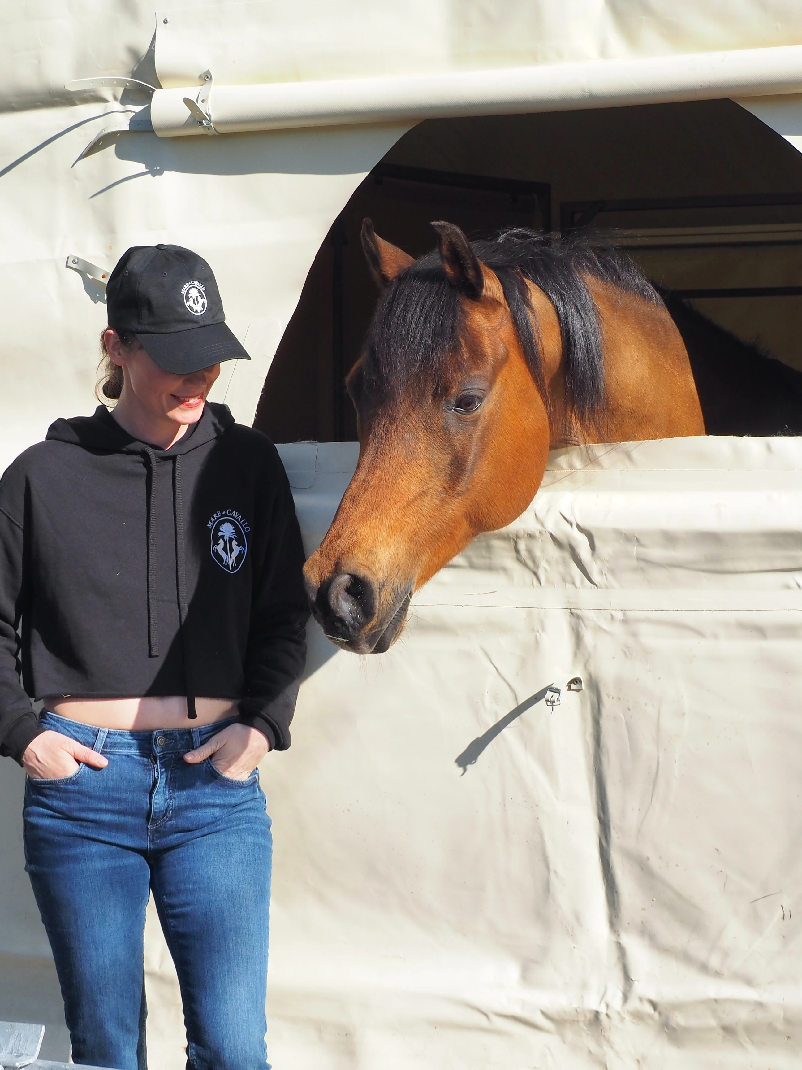 Mare e Cavallo Crop Sweater 