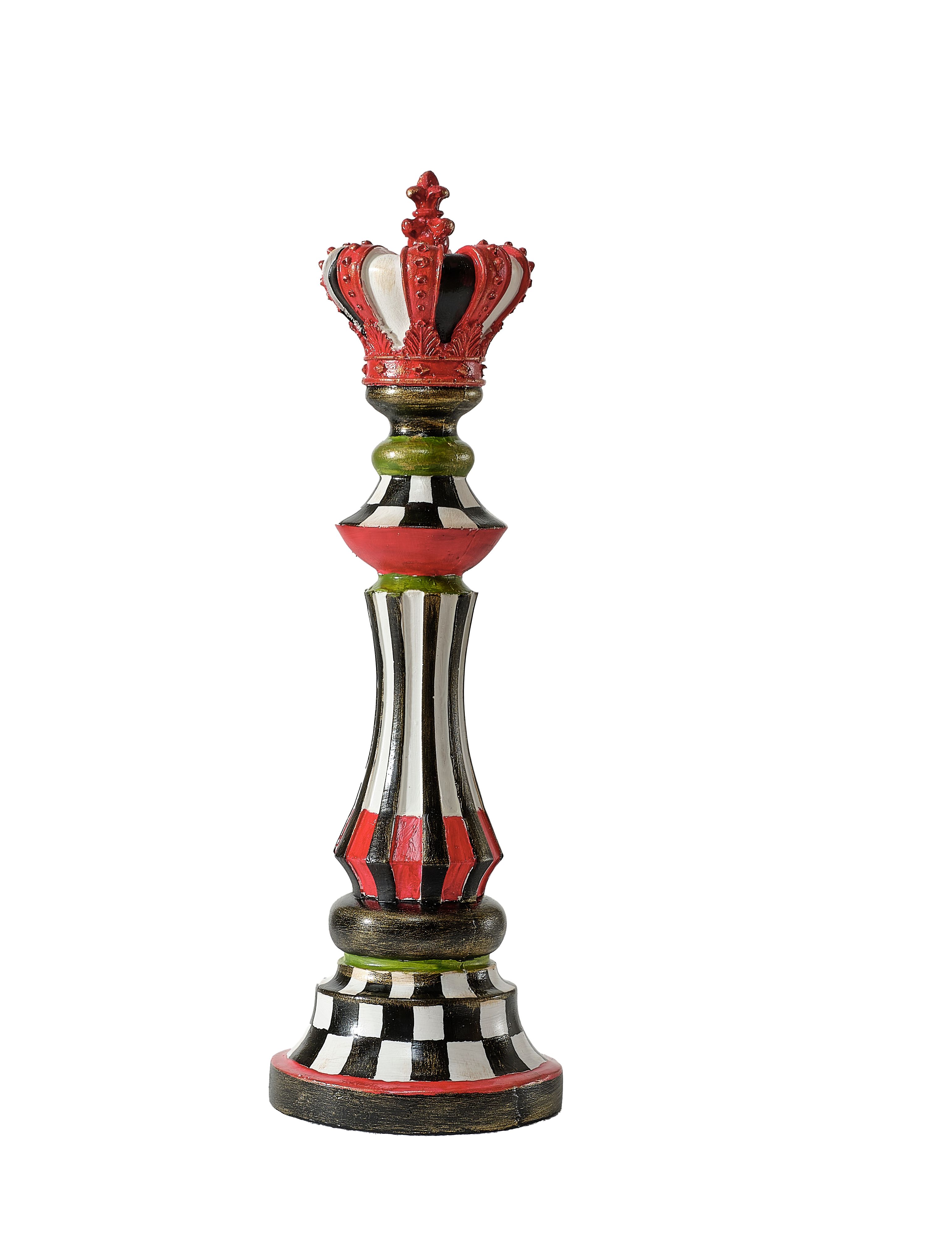 Large Chess Piece Sculpture Three-piece set 15.7" (Handmade)