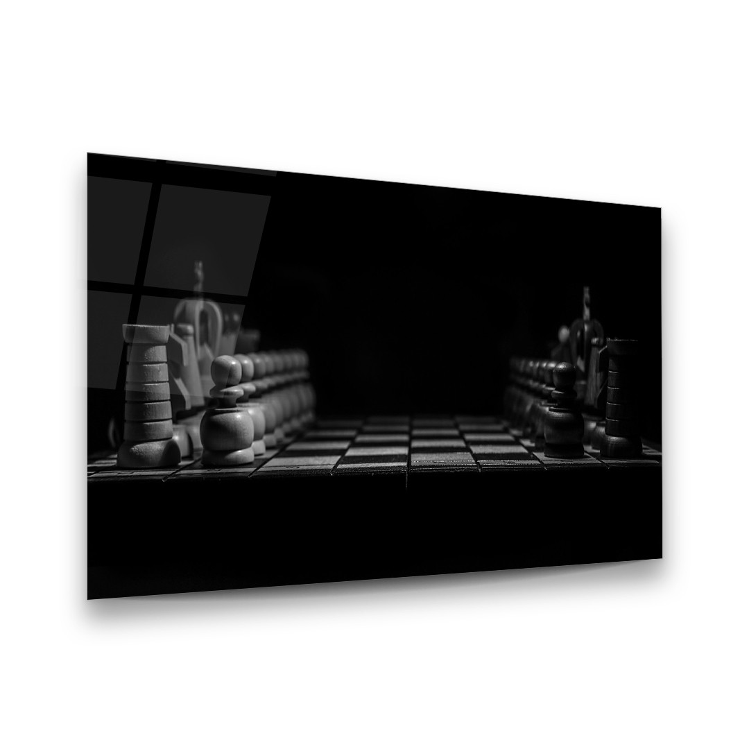 Chess 2 - Horizontal Glass Art