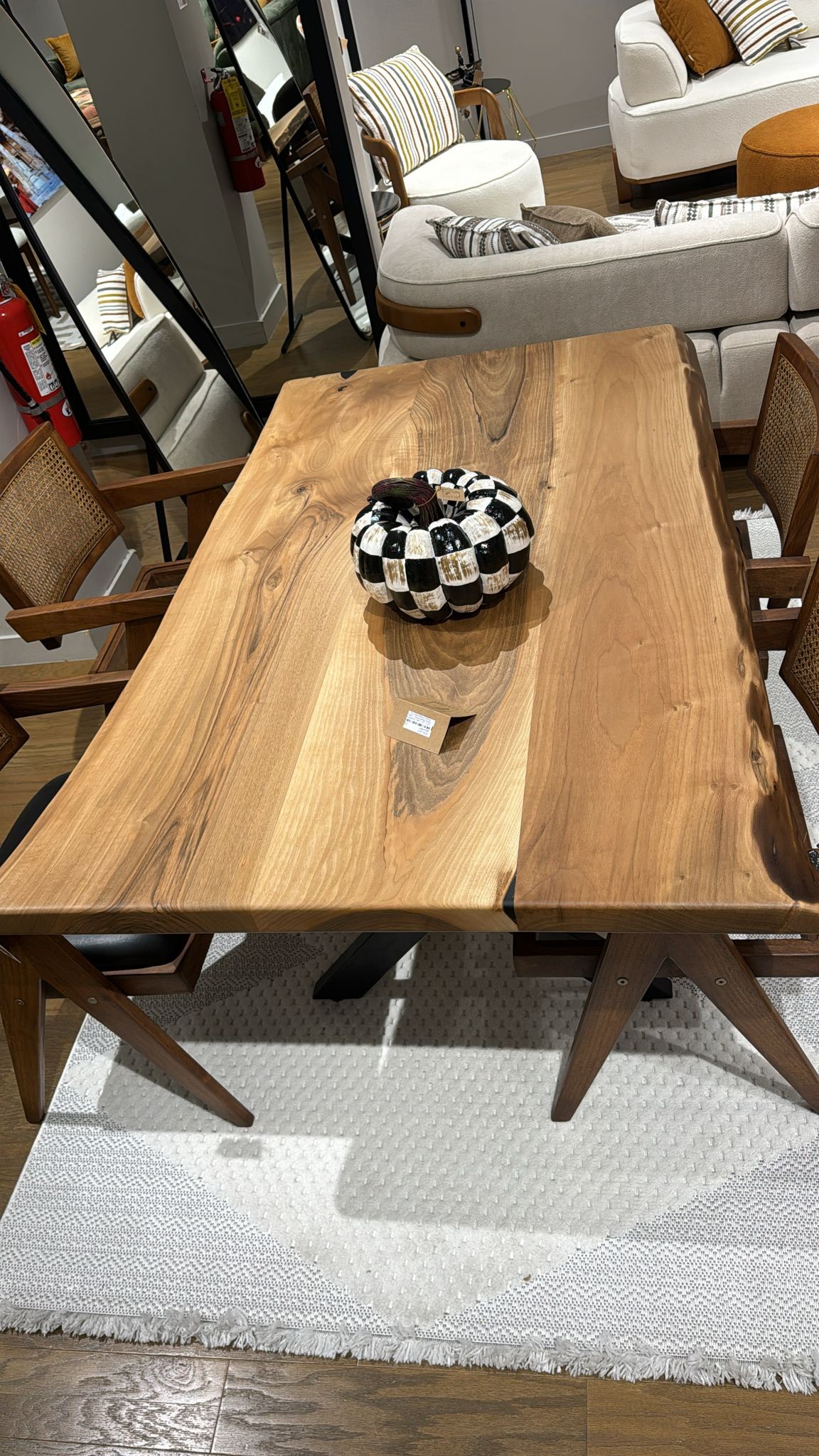 Walnut and Iron Dining Table – Two Size Options