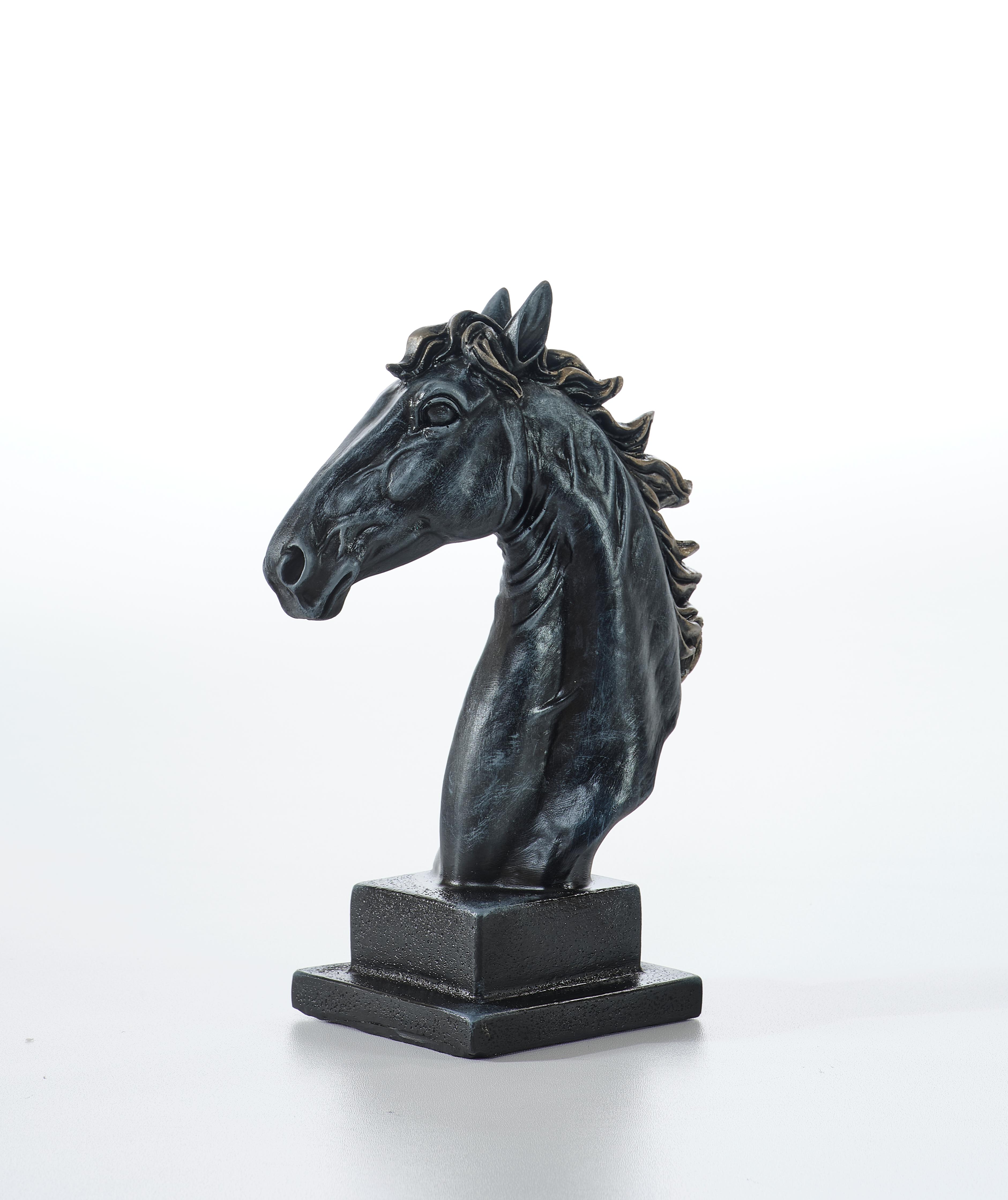 Horse Head with Pedestal - Sculpture (Handmade)