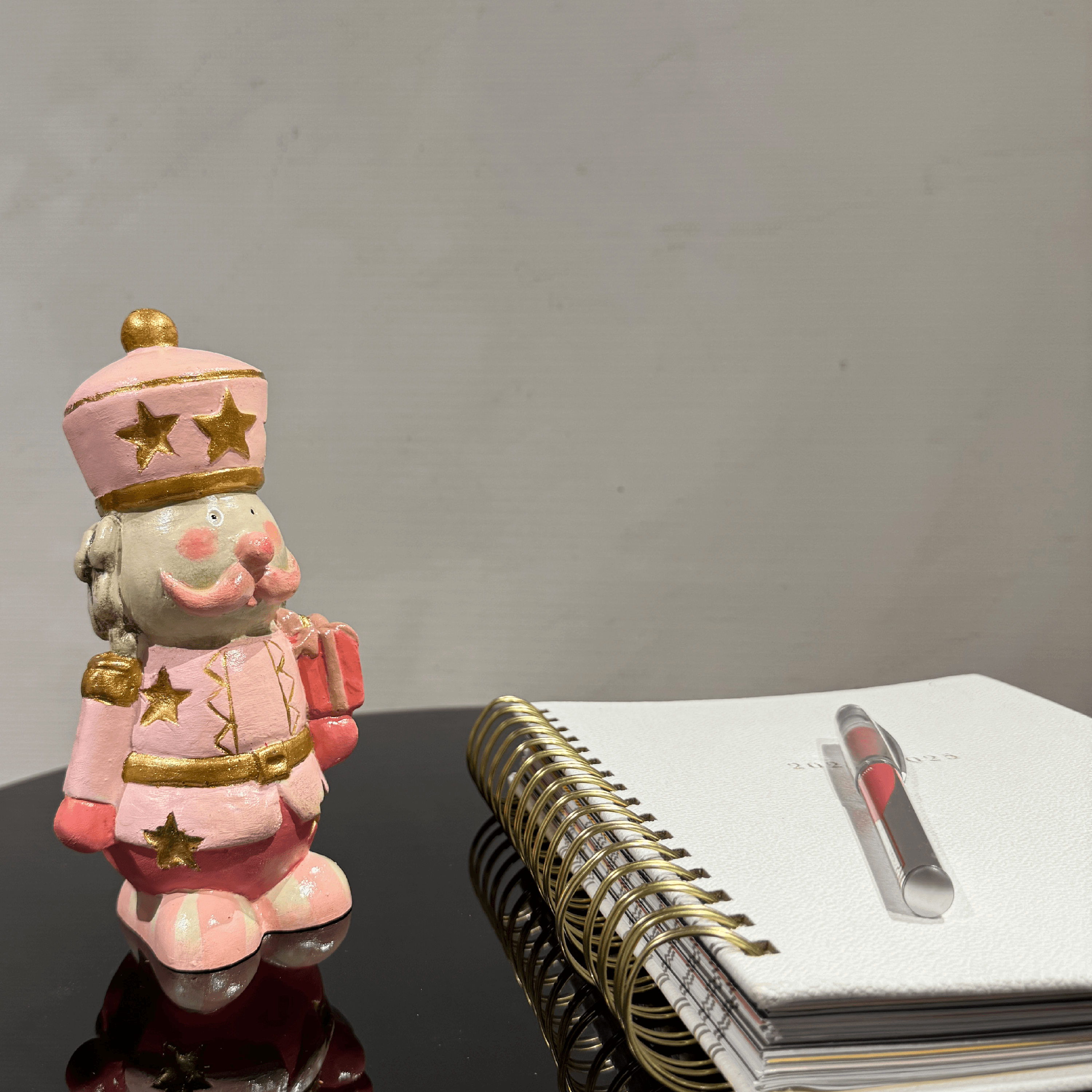 Pink Nutcracker Christmas Figurine - Statues (Handmade)