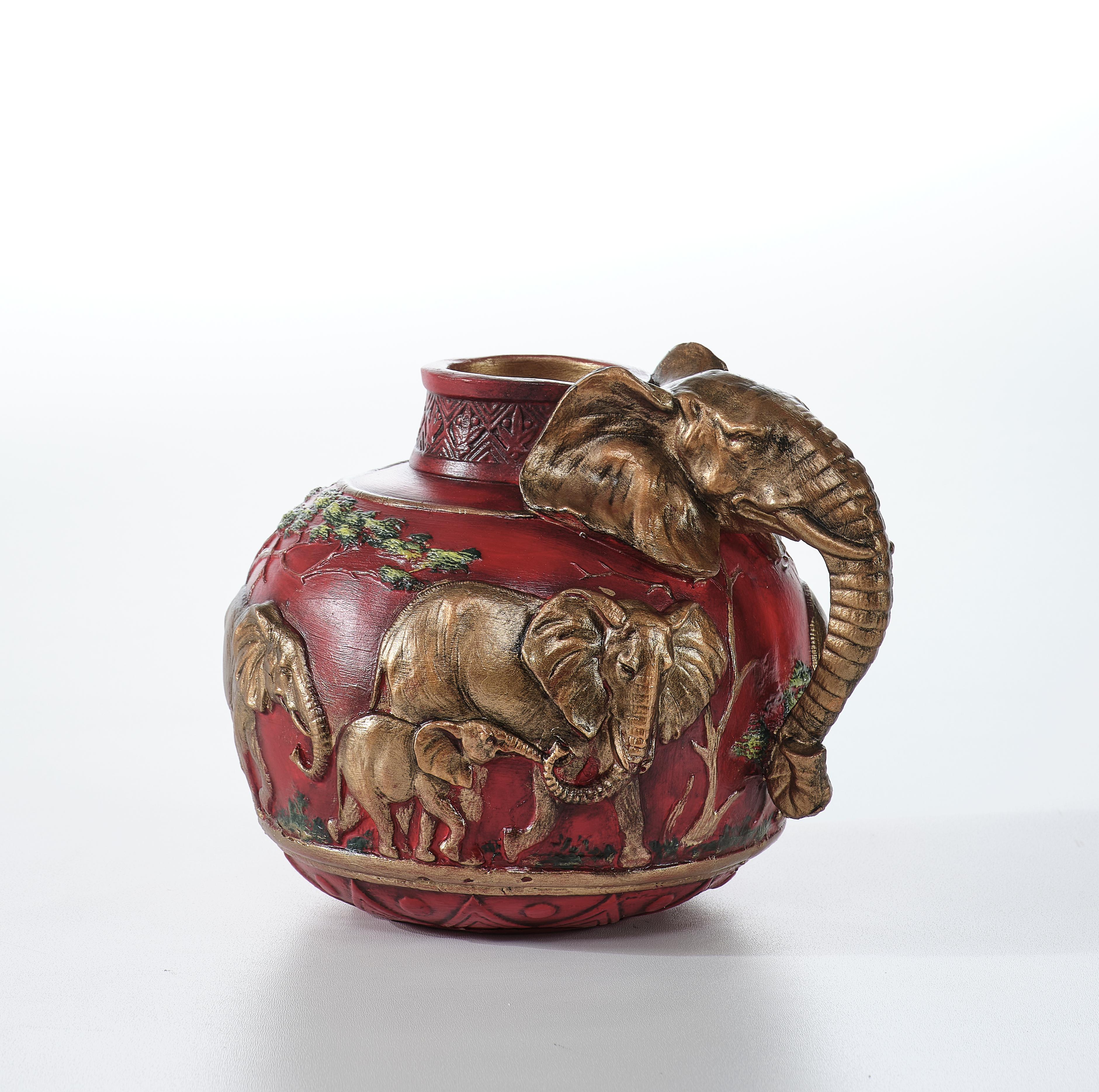 Elephant vase statue 10.2 (Handmade)