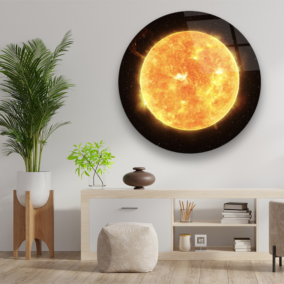 Solar Flare - Circle Glass Art