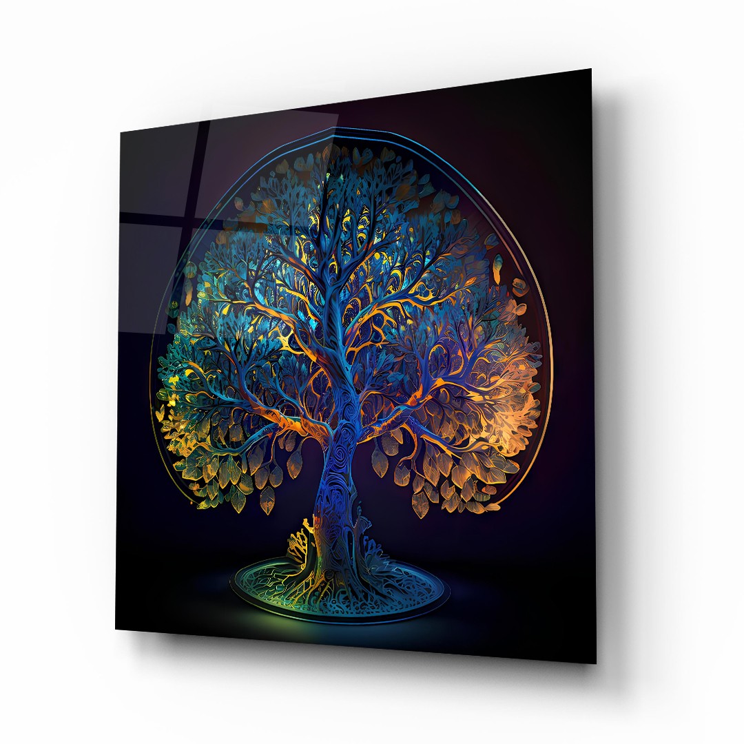 Tree of Life - Square Wall Glass Art