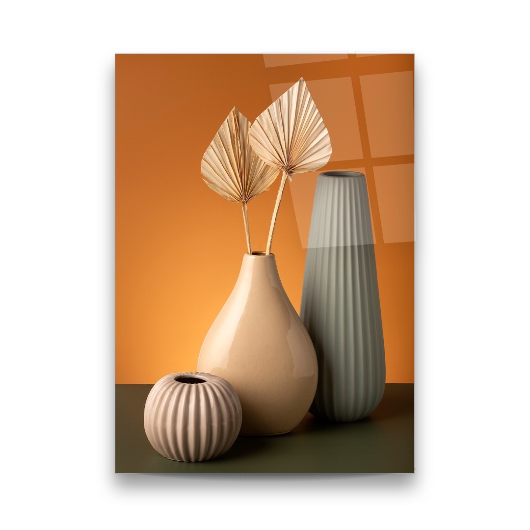 Vase Illustration - Rectangle Glass Art