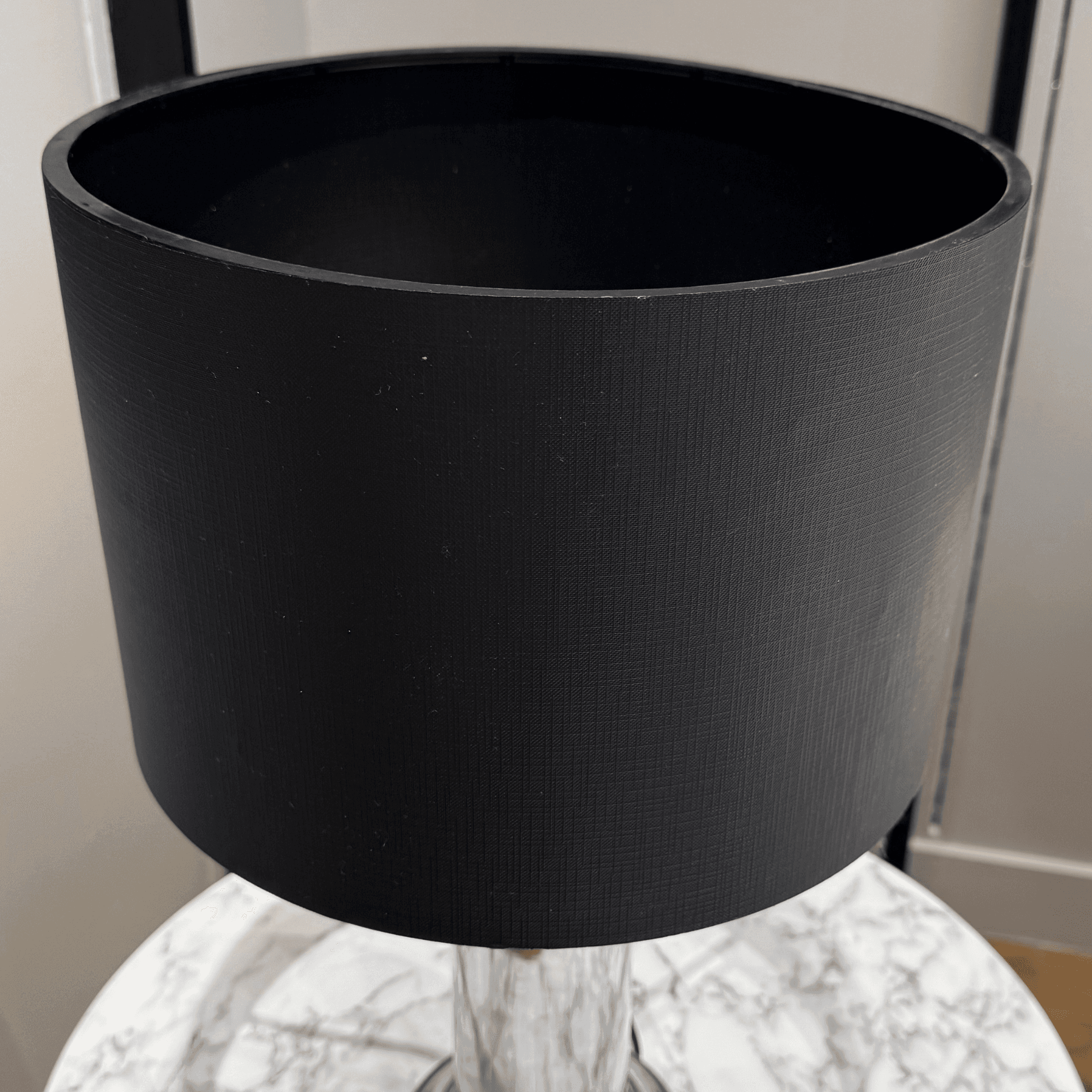 Ferozzi Chrome & Black Table Lamp – Modern Minimalist Accent