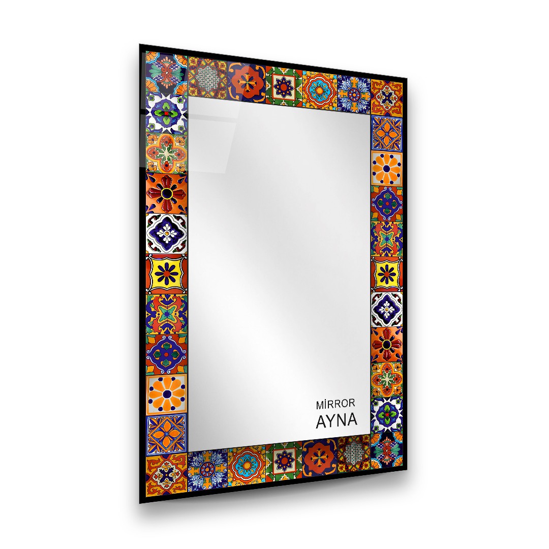 Tile Patterned Glass Mirror Ayvalik  - Rectangle 1