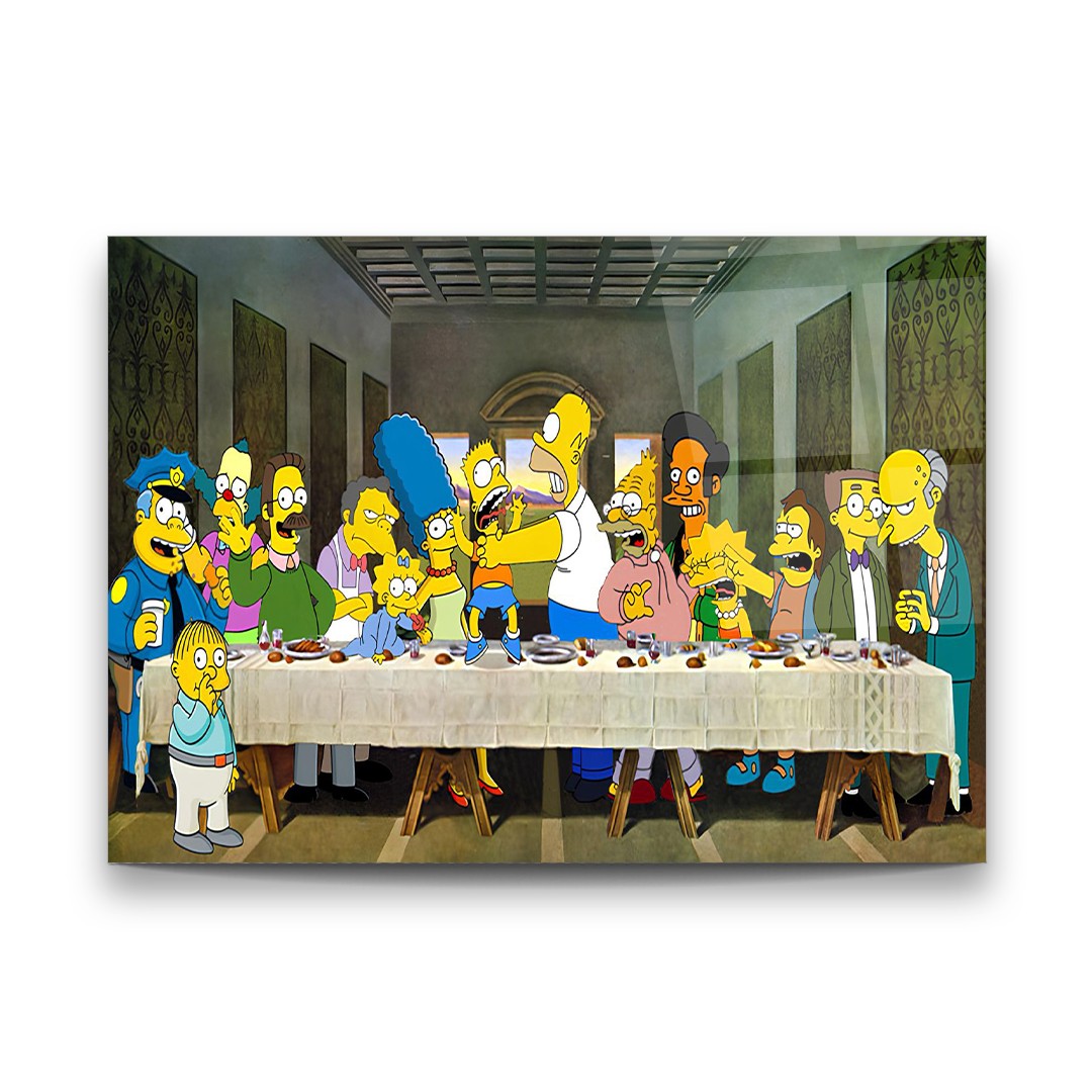 The Simpsons - Horizontal Glass Art