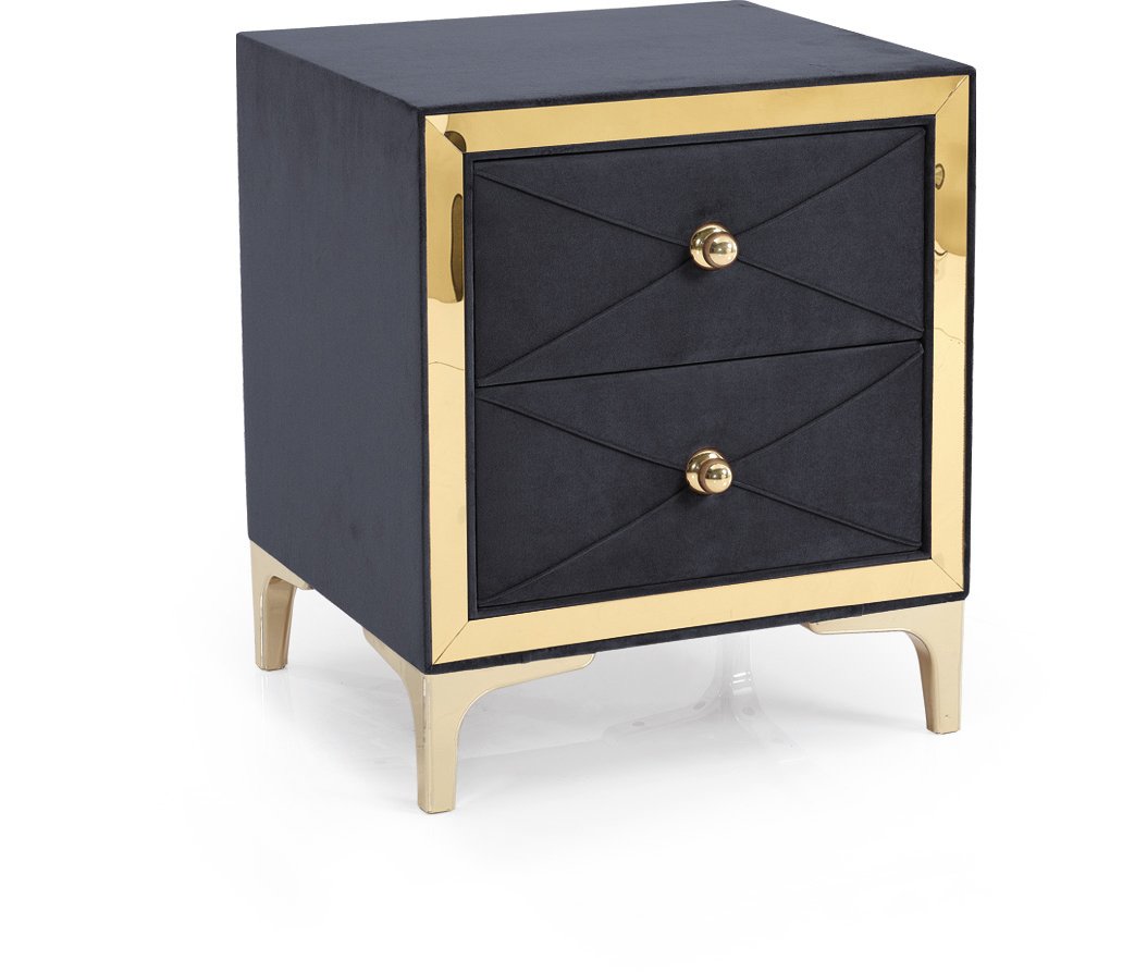 Ferozzi Black Gold Nightstands