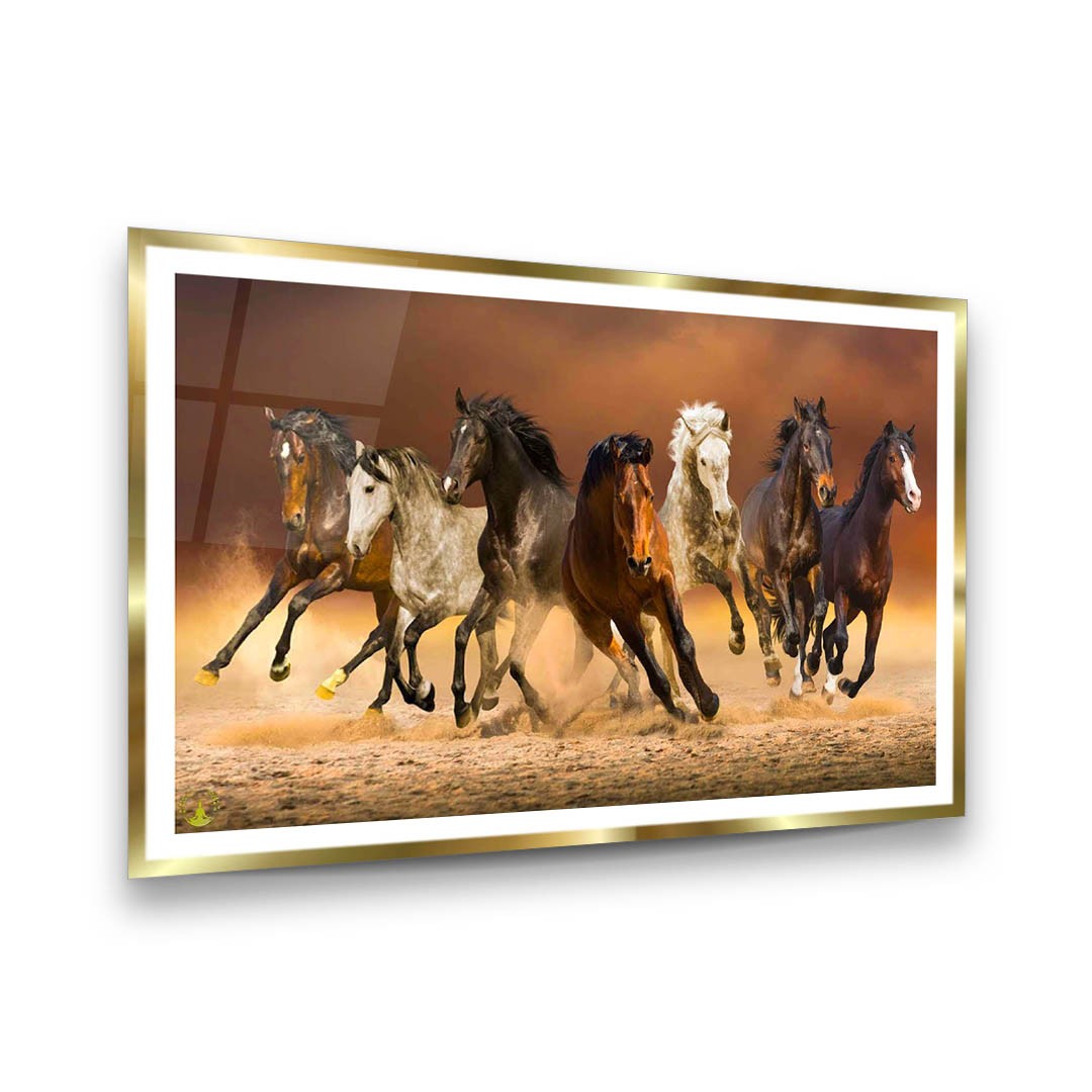 Dusty Race - Premium Tempered Glass Wall Art Horizontal