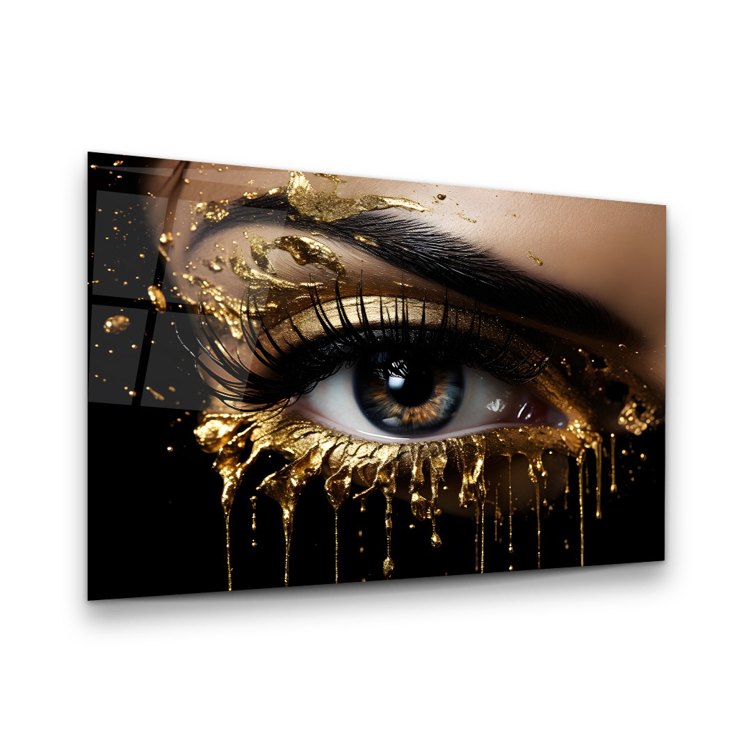 Glitter Eye - Horizontal Wall Glass Art