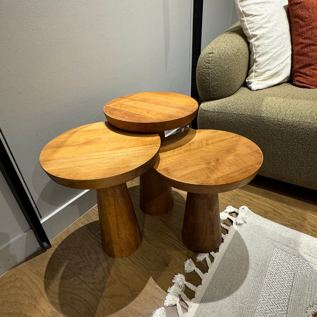 Cork Walnut Accent Table