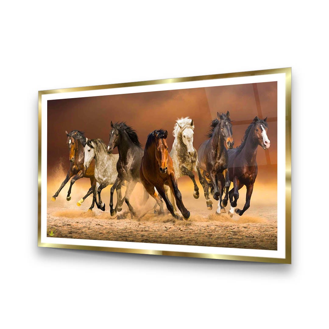 Dusty Race - Premium Tempered Glass Wall Art Horizontal