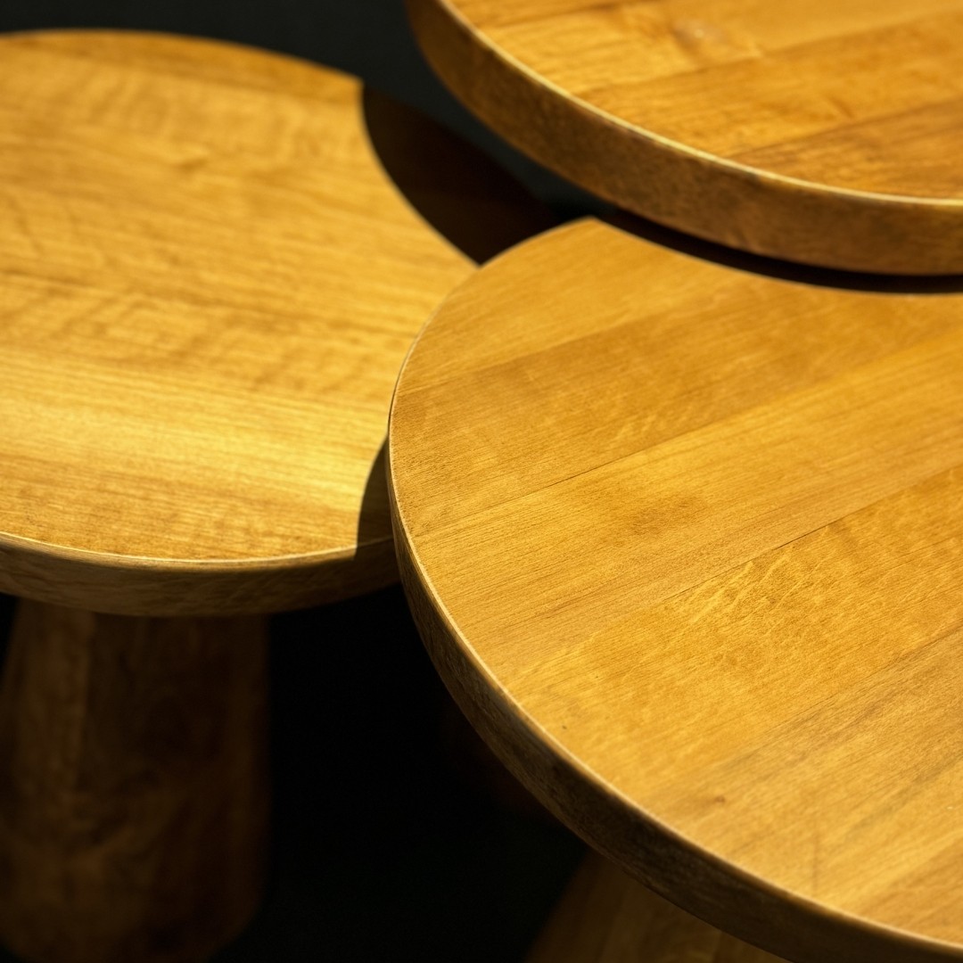 Cork Walnut Accent Table