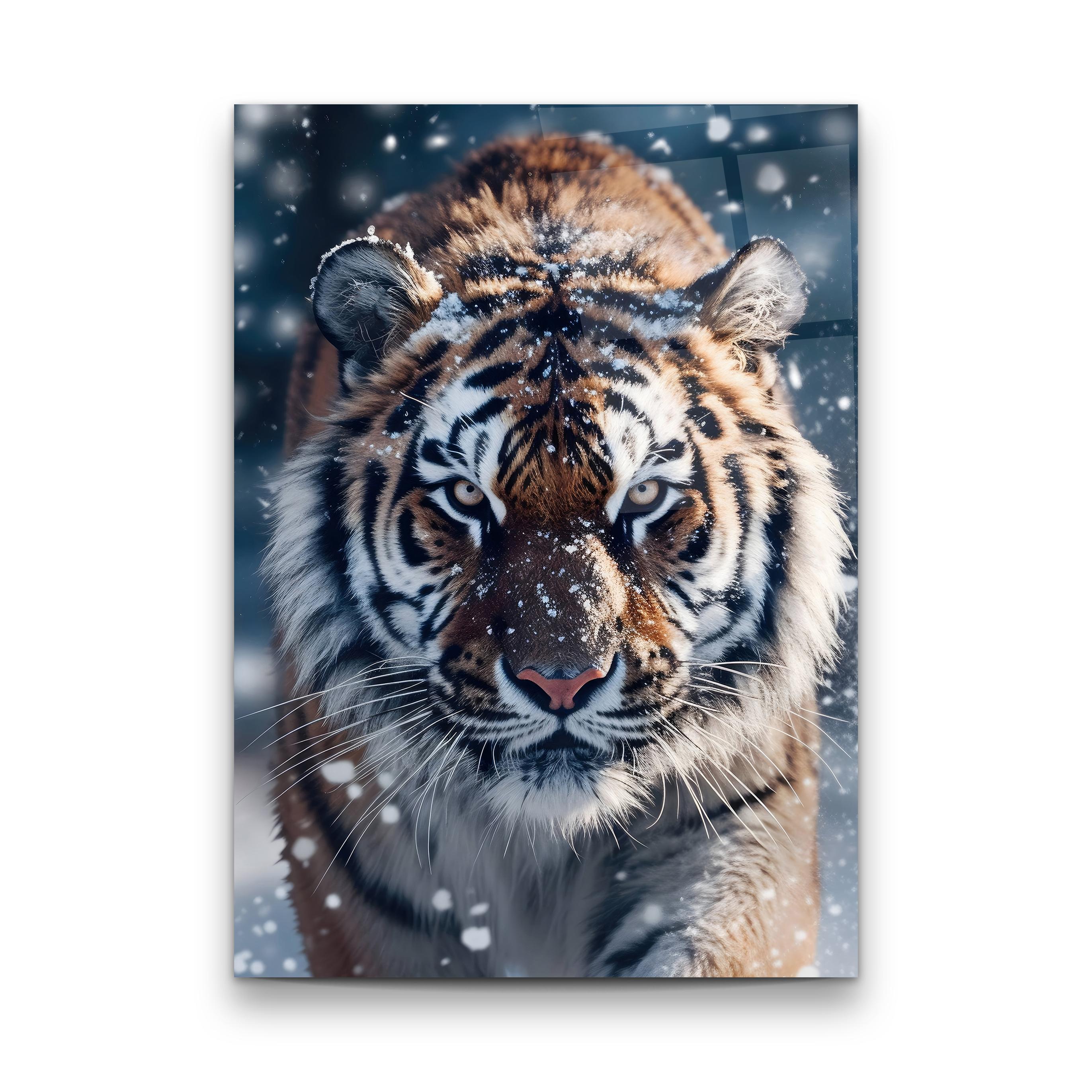 Upcoming Tiger - Rectangle Glass Art