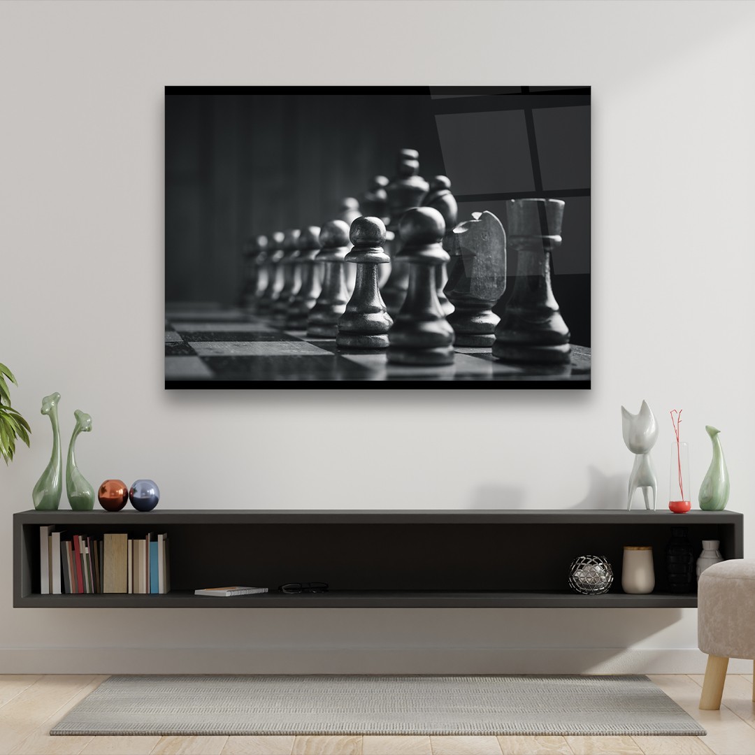 Chess - Horizontal Glass Art