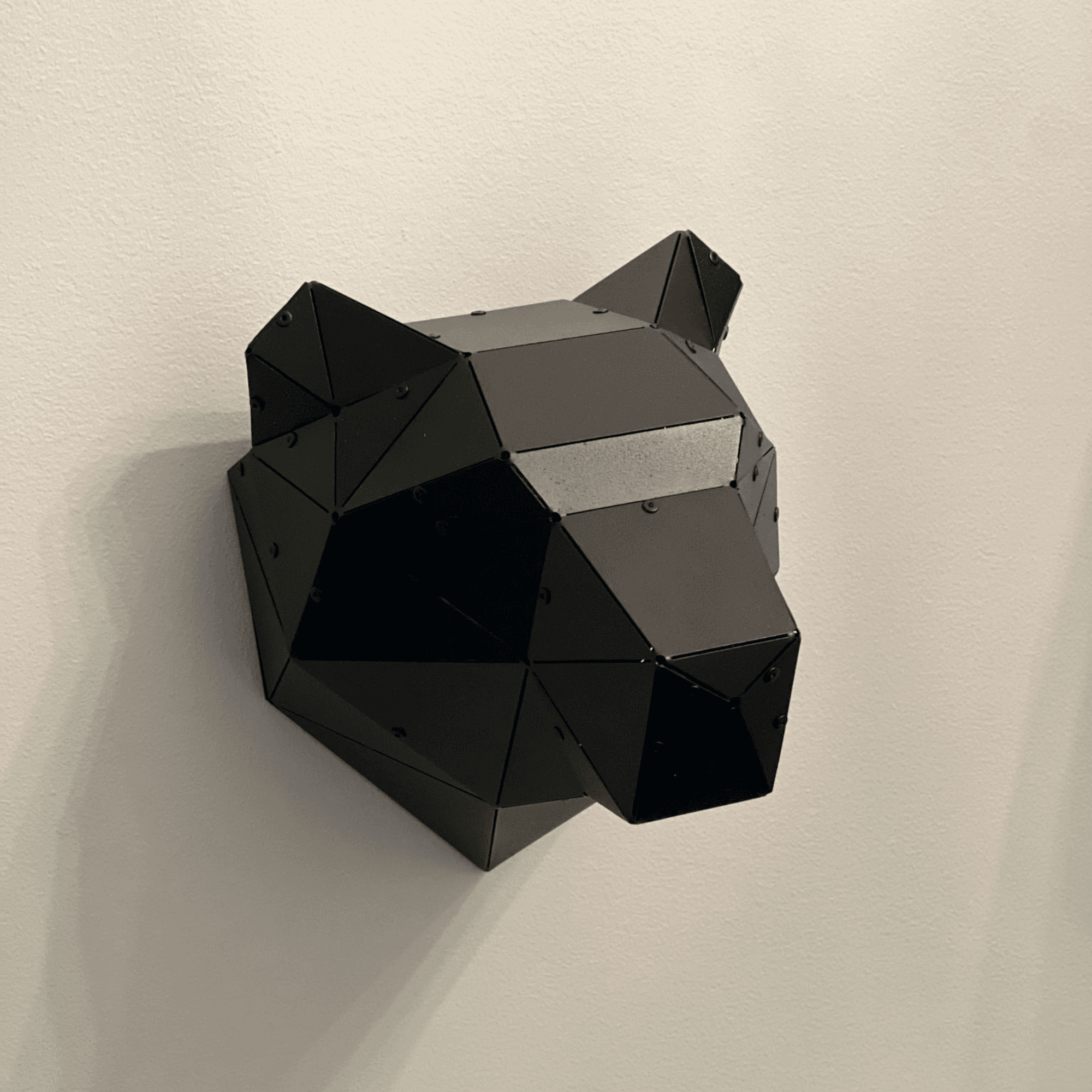 Ferozzi Black Steel Animal Sculpture Set – 6 -Piece Geometric Collection