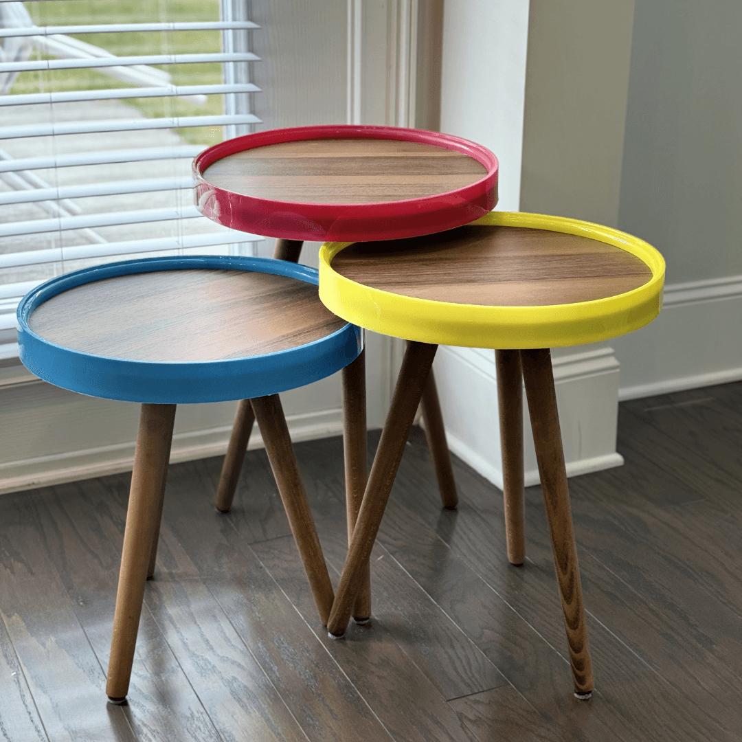 Modern Multi-Color Accent Table Set