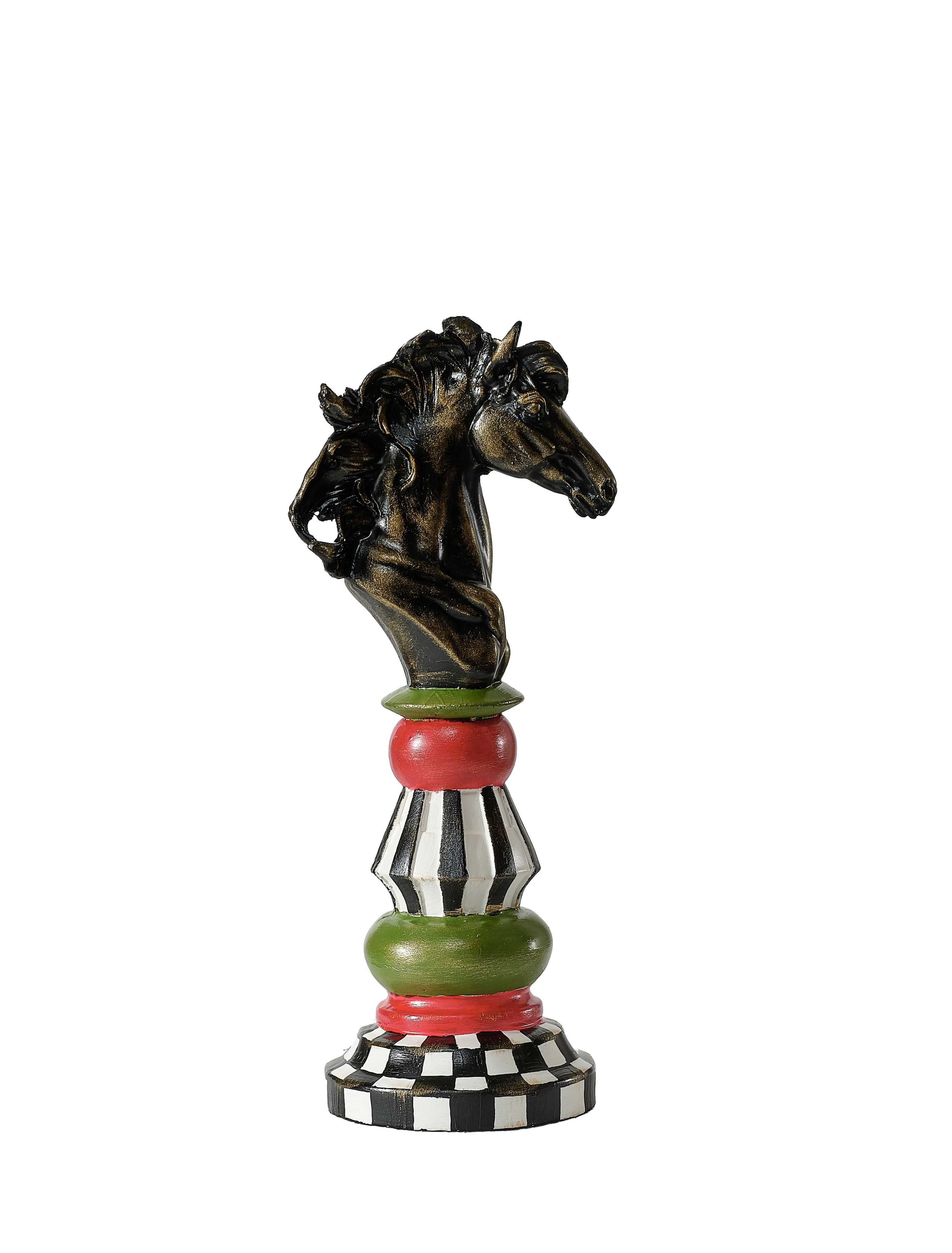 Large Chess Piece Sculpture Three-piece set 15.7" (Handmade)