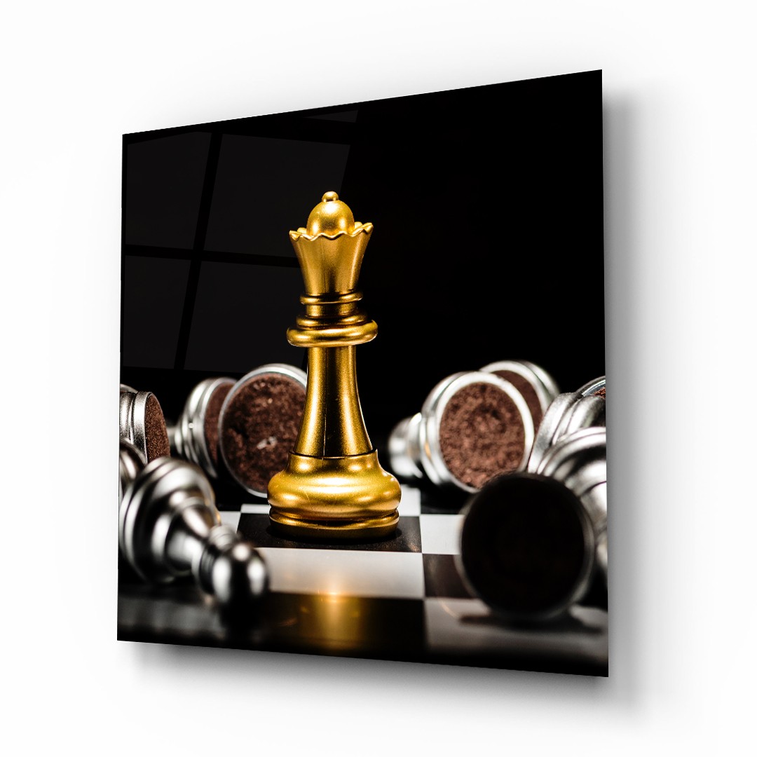 Champion Pawn - Square Glass Art