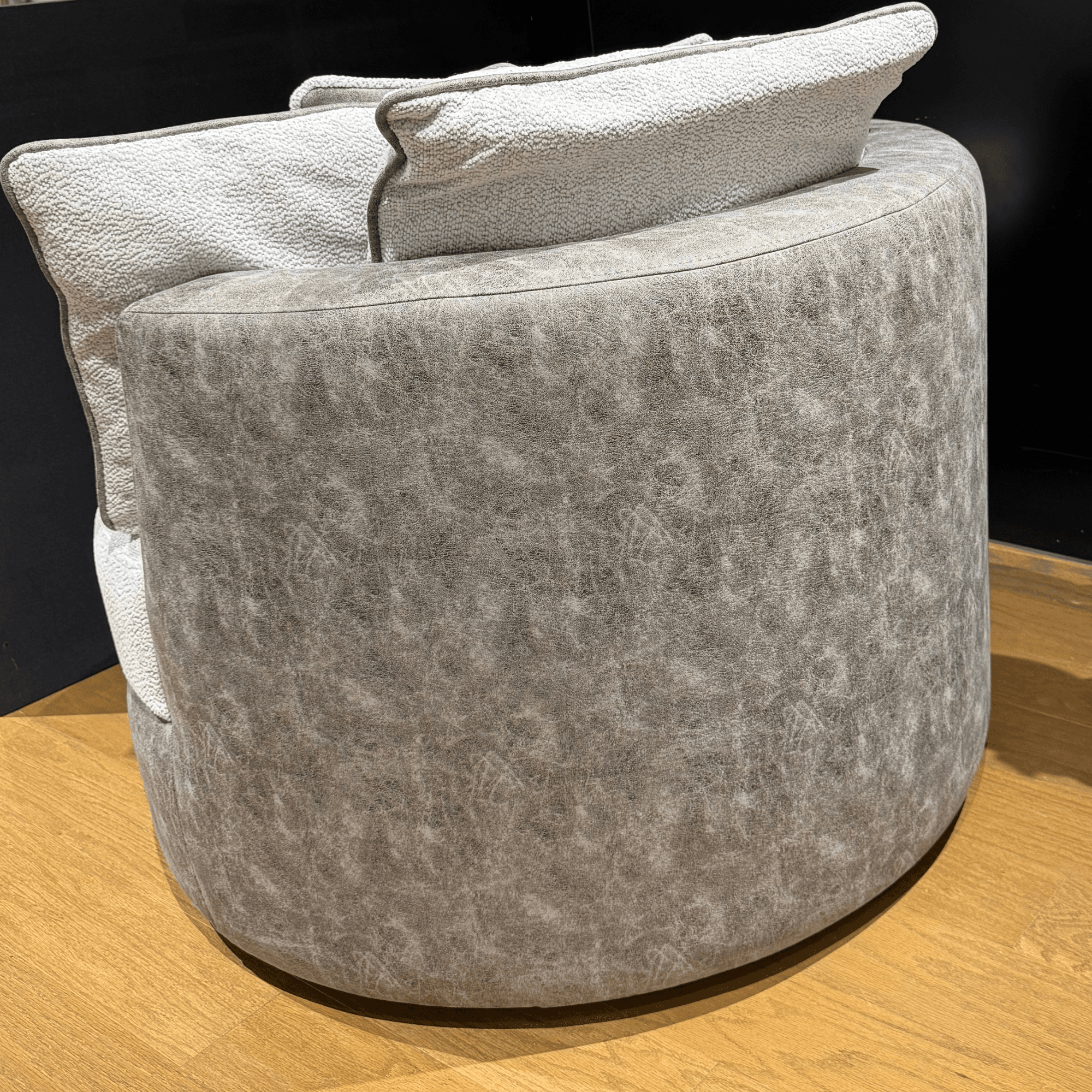 Form Light Gray Swivel Armchair