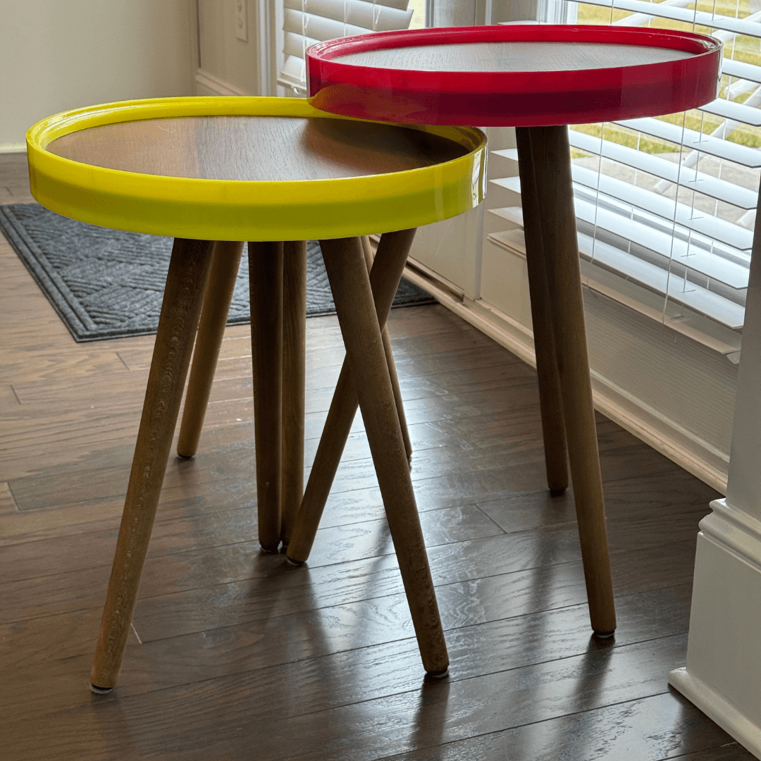 Modern Multi-Color Accent Table Set