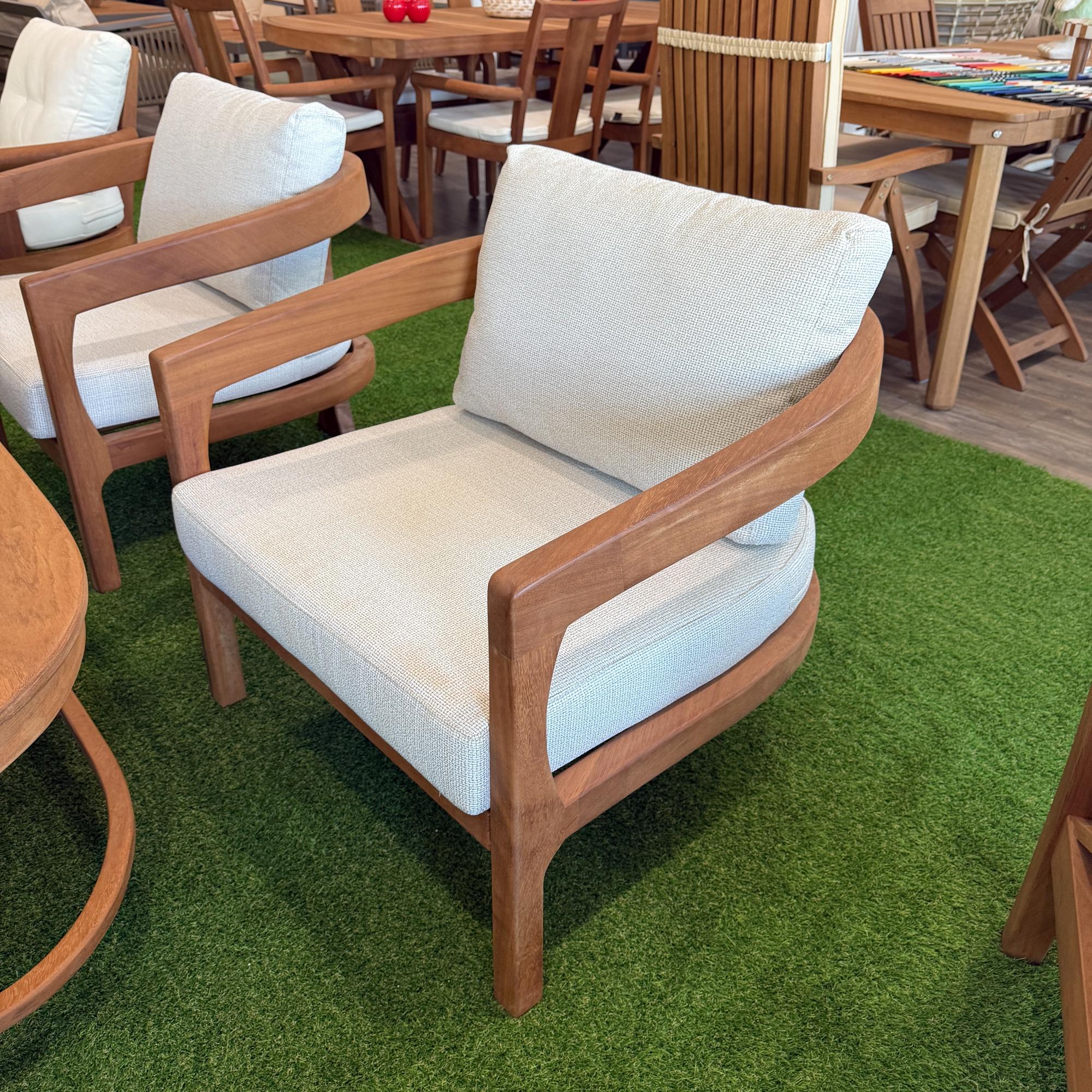 White Wooden Garden Patio 3+1+1 Sofa and Table Set