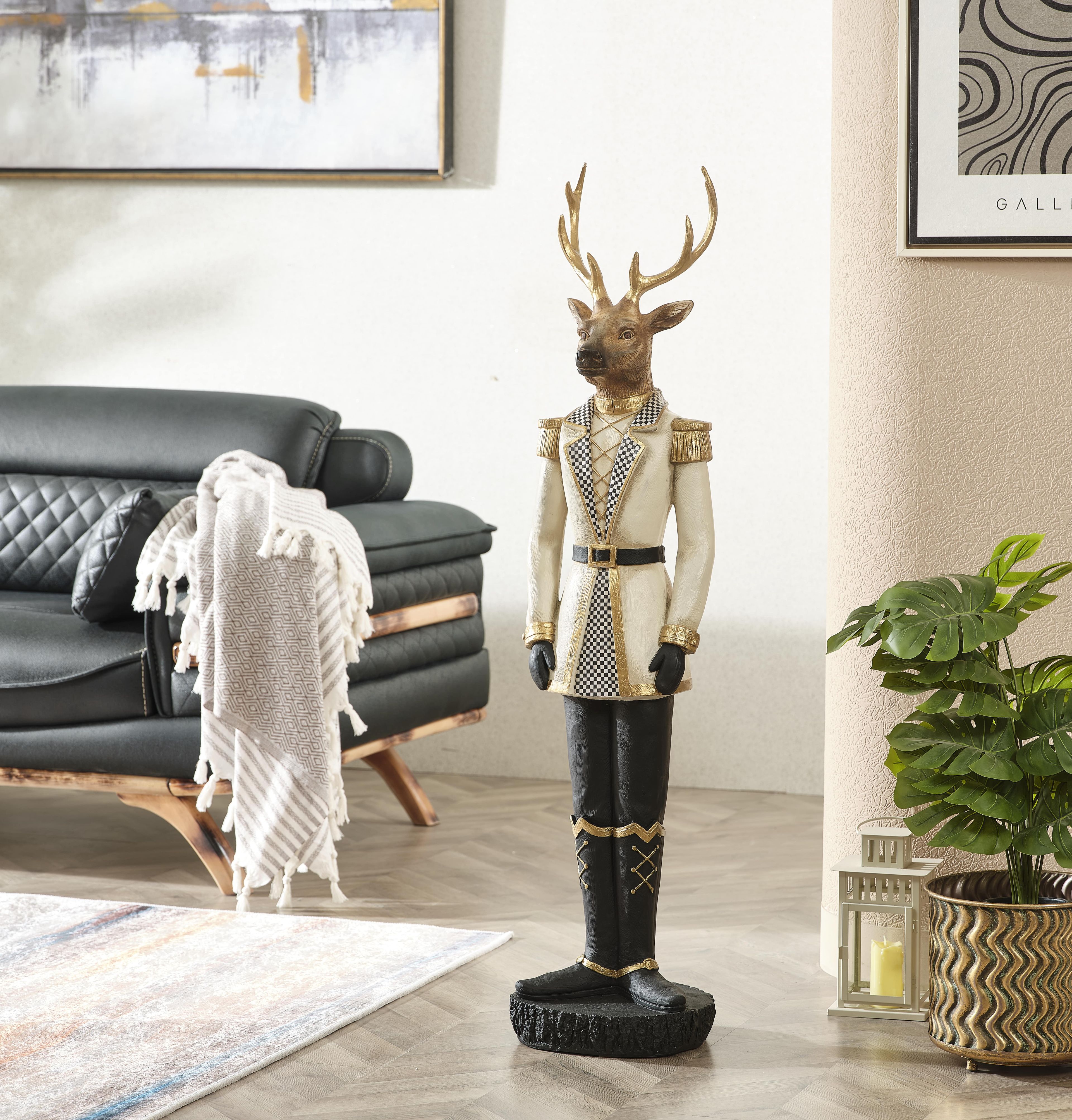 Giant Deer Knight Sculpture - Statues (Handmade)