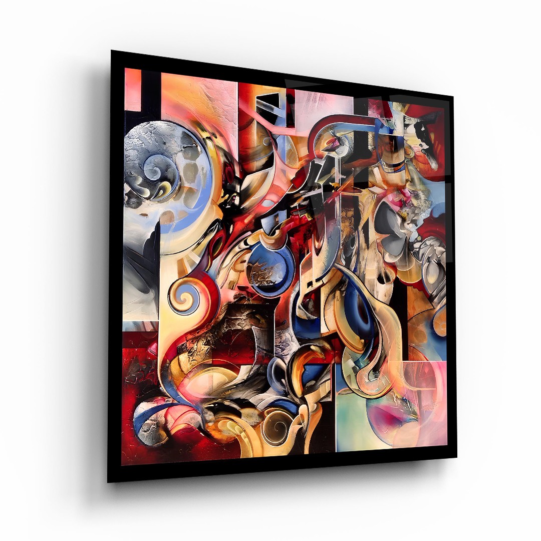 Abstraction - Square Glass Art