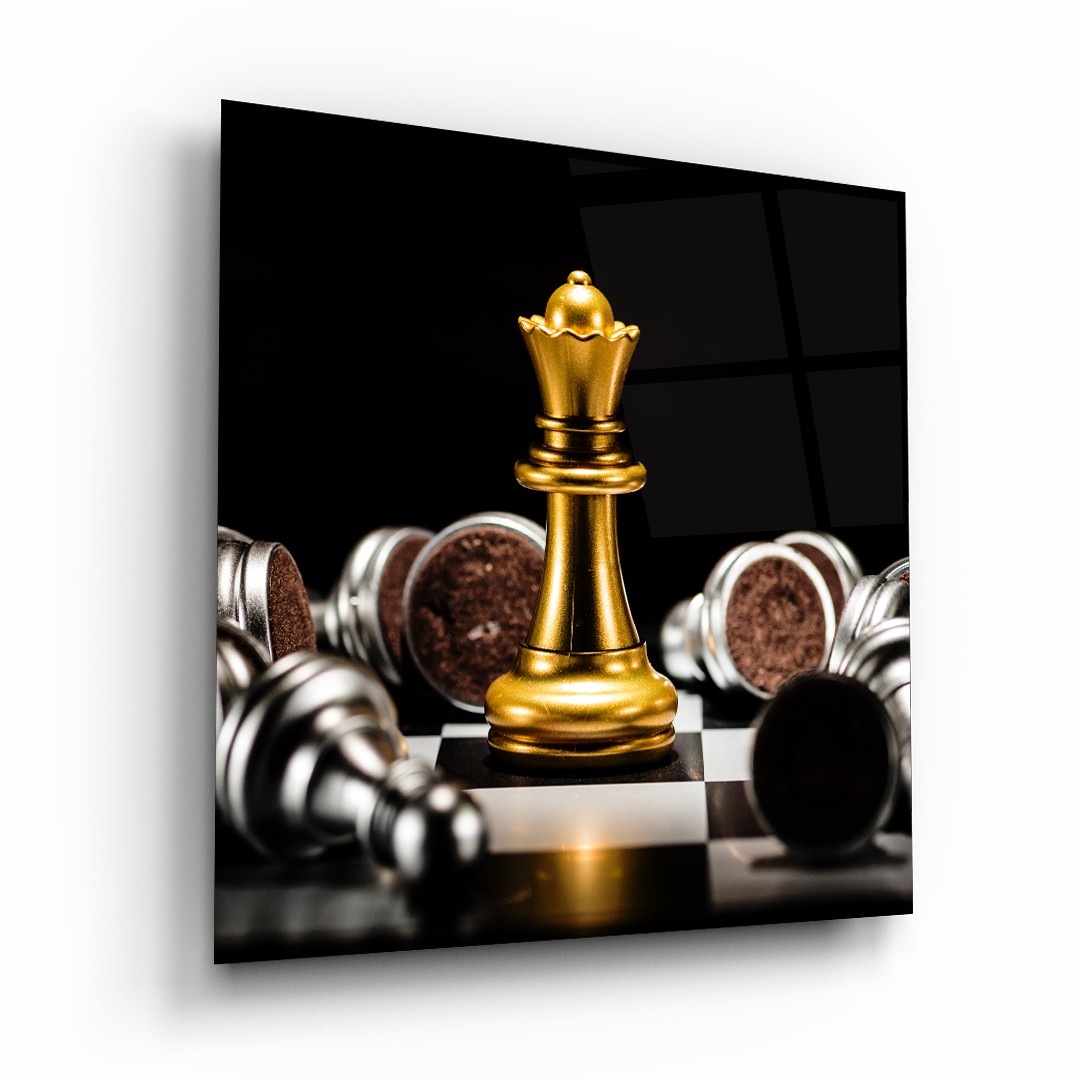 Champion Pawn - Square Glass Art