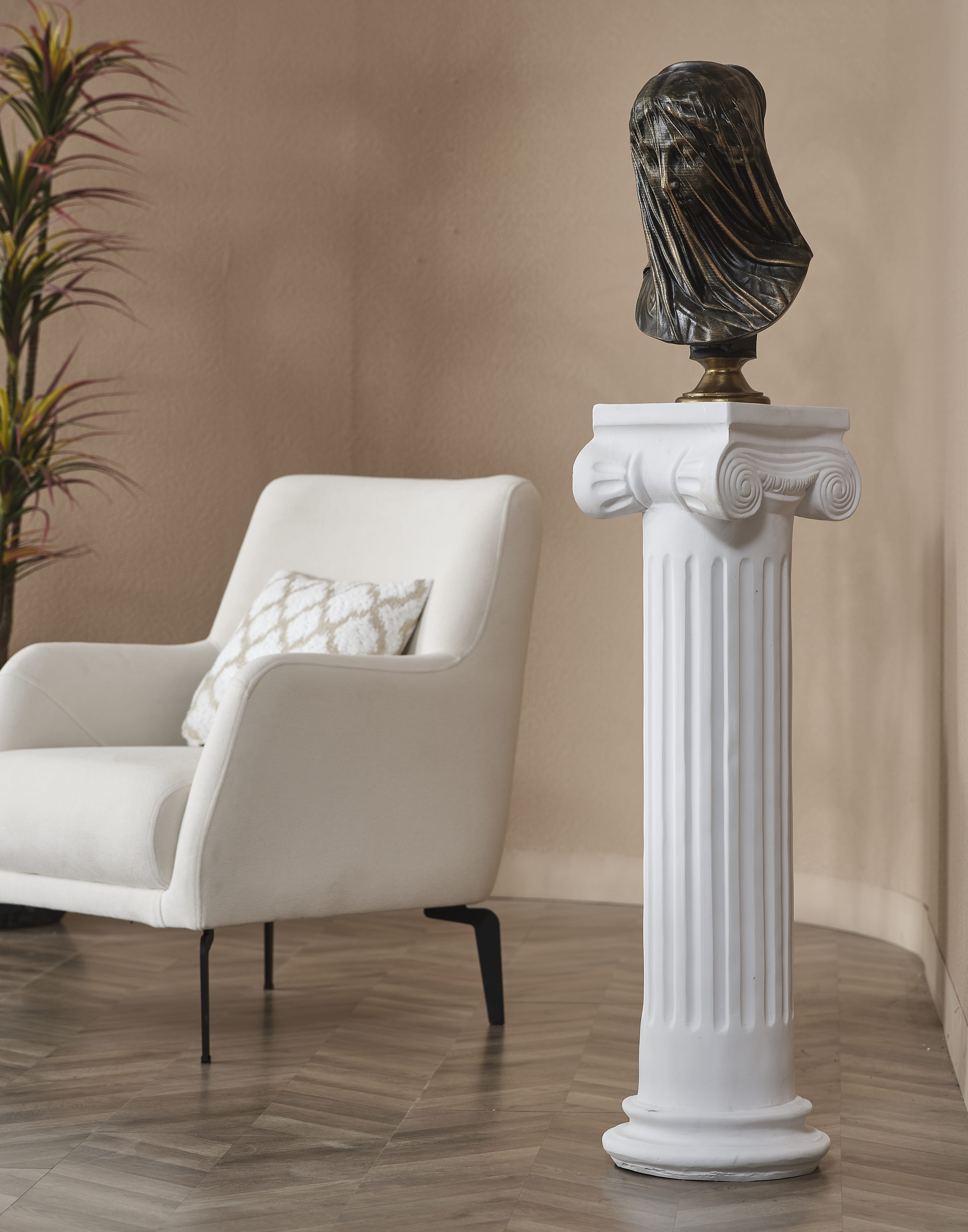 Ferozzi Elegant Corinthian Column Pedestal  (Handmade)