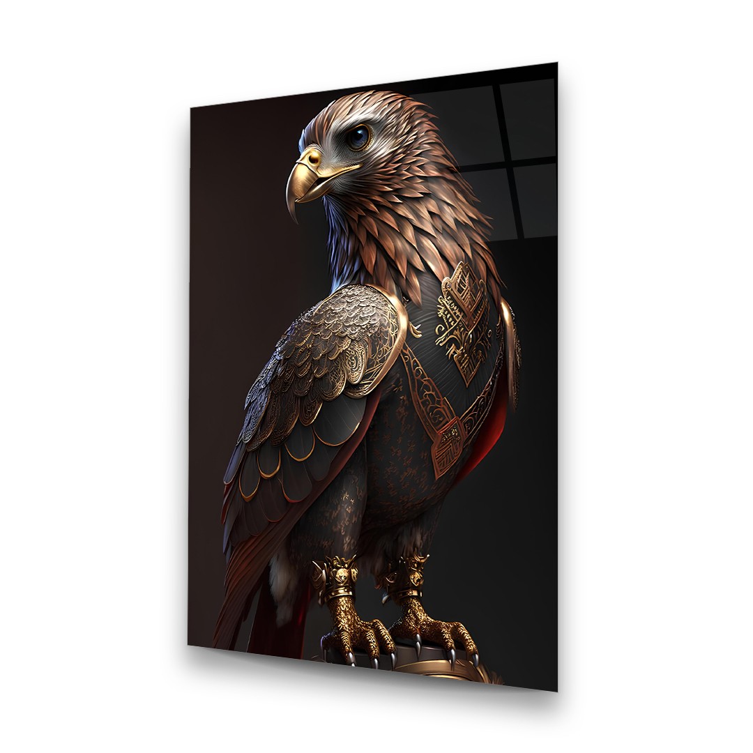 Armored Eagle - Rectangle Wall Glass Art