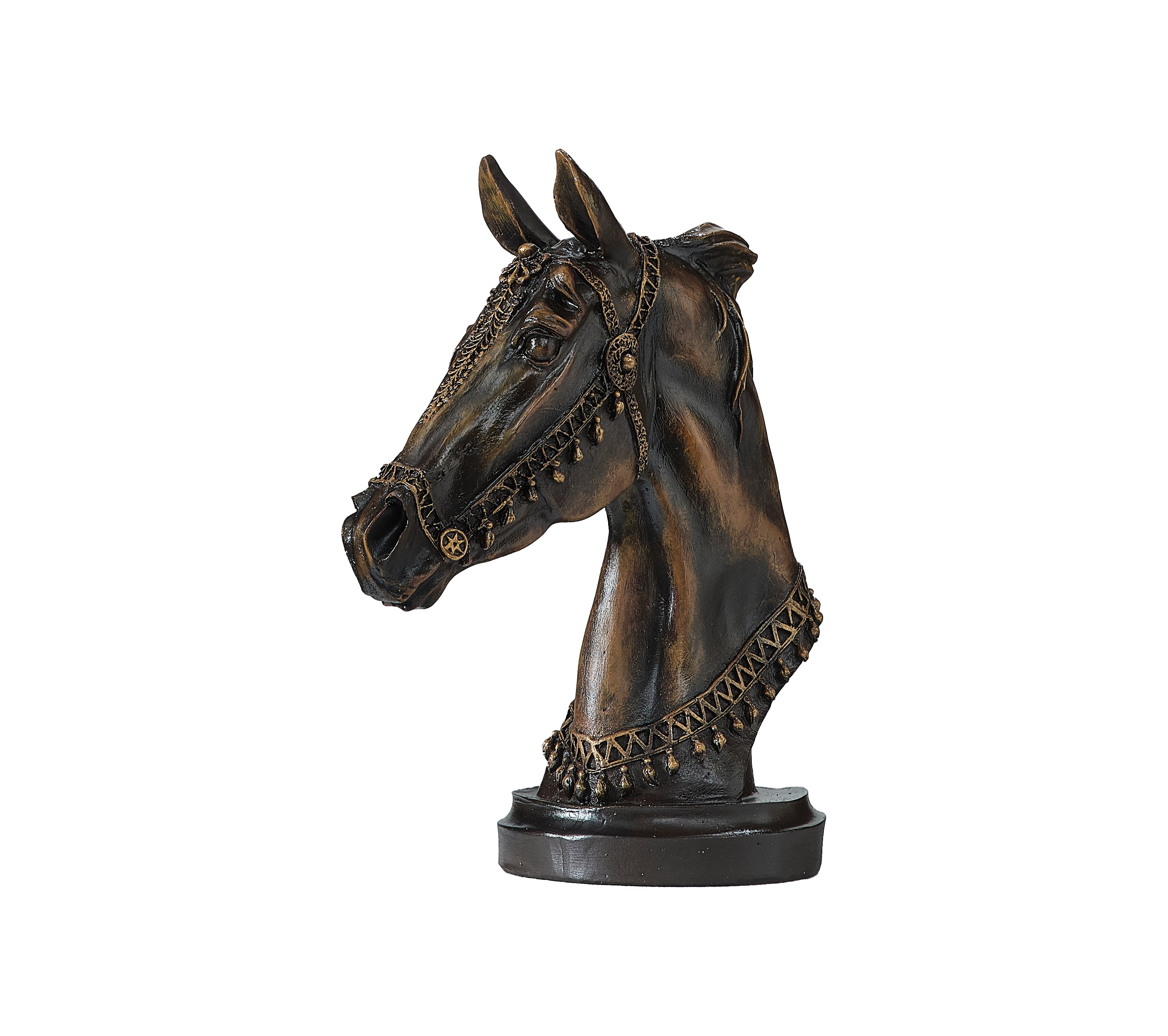 Horse Head Statue 13.8" (Handmade) - 11.8Wx13.8H