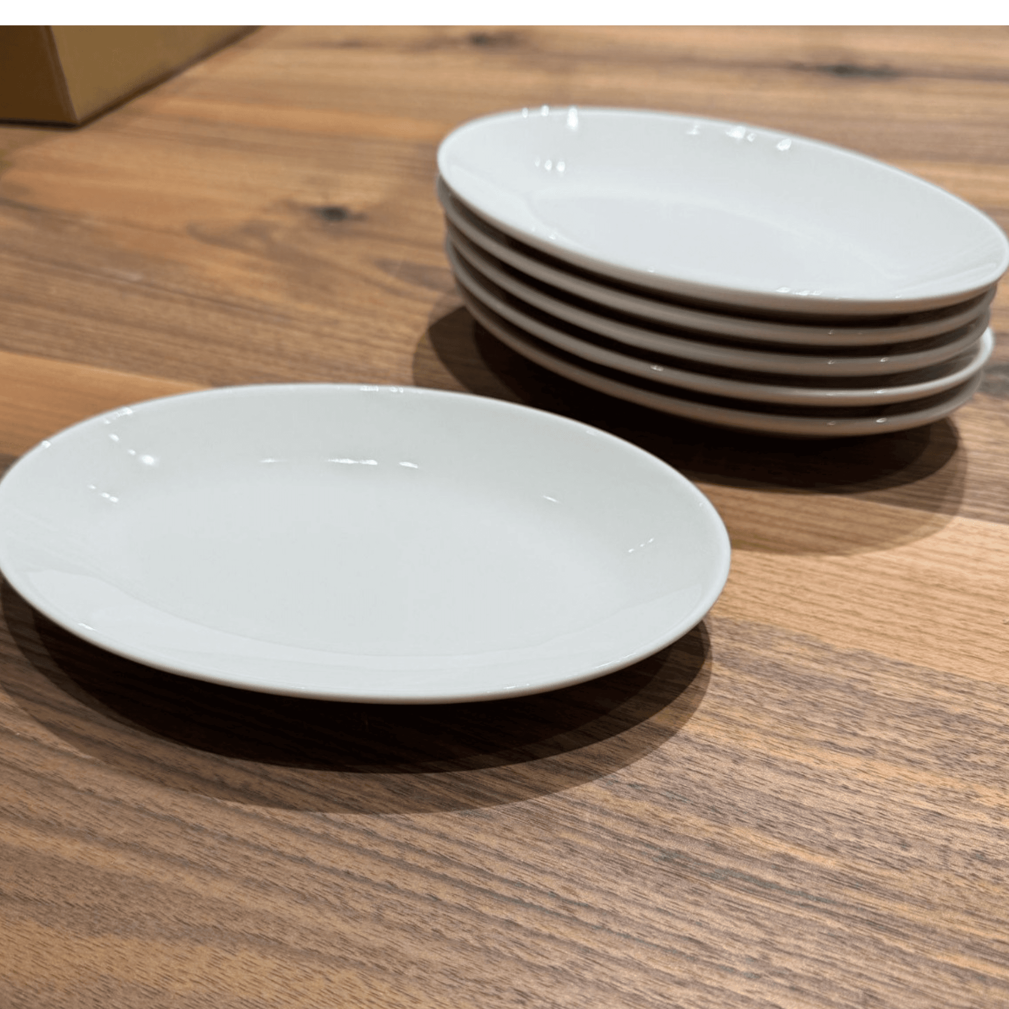 Sems Plain Oval Plate – ONE Pieces (21 CM) | Handmade White Porcelain Oval Plate Set