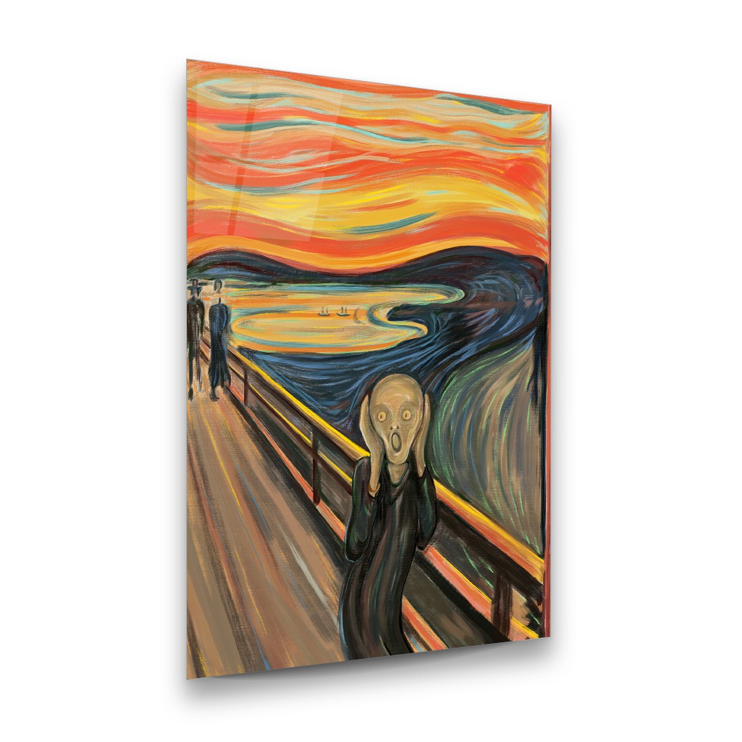 Scream - Edvard Munch - Rectangle Wall Glass Art