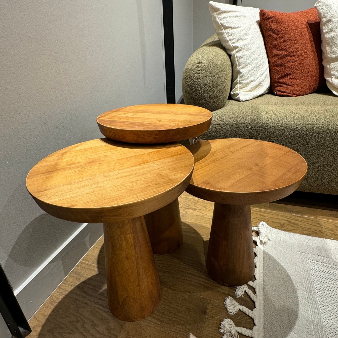 Cork Walnut Accent Table