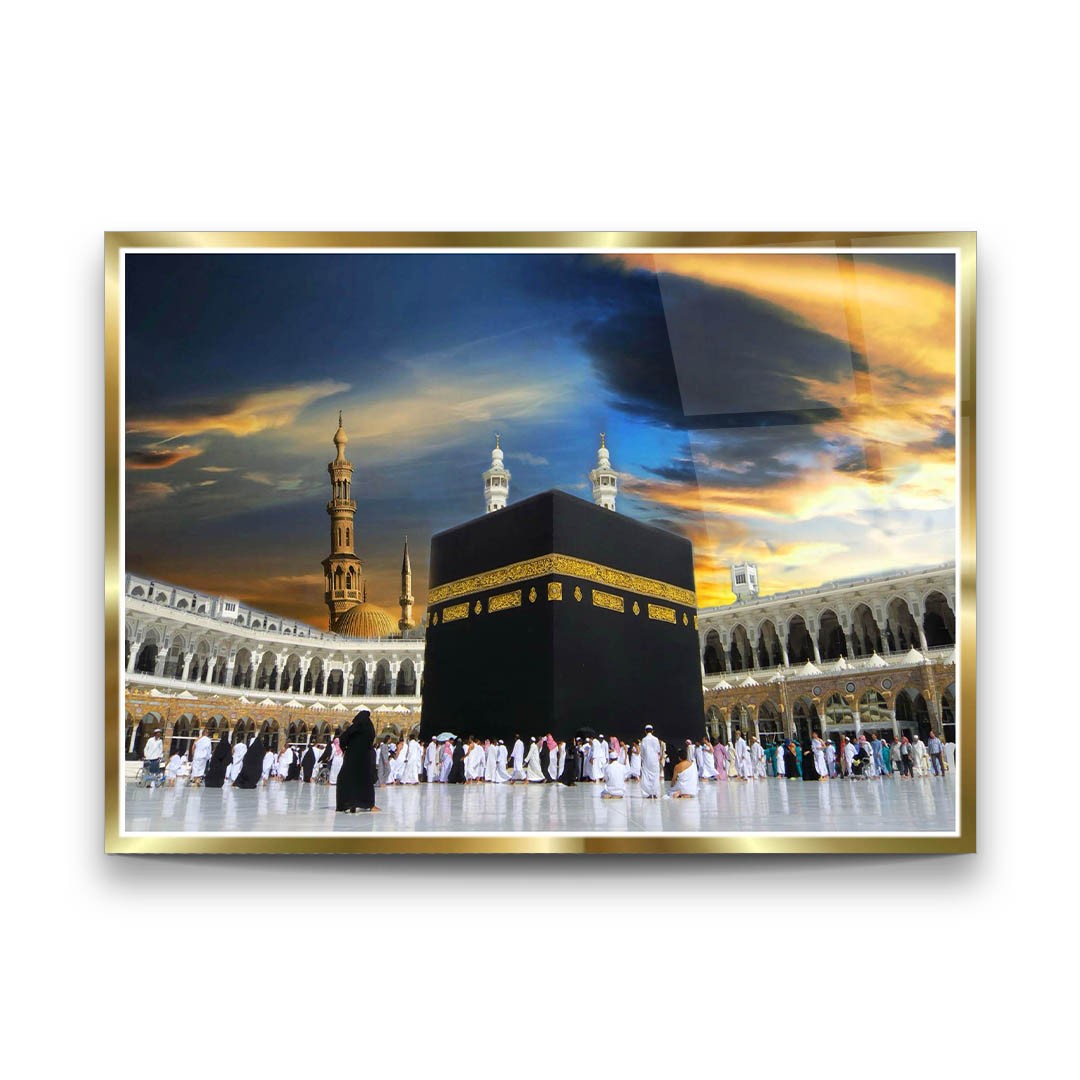 Islamic Introspection - Premium Tempered Glass Wall Art Horizontal