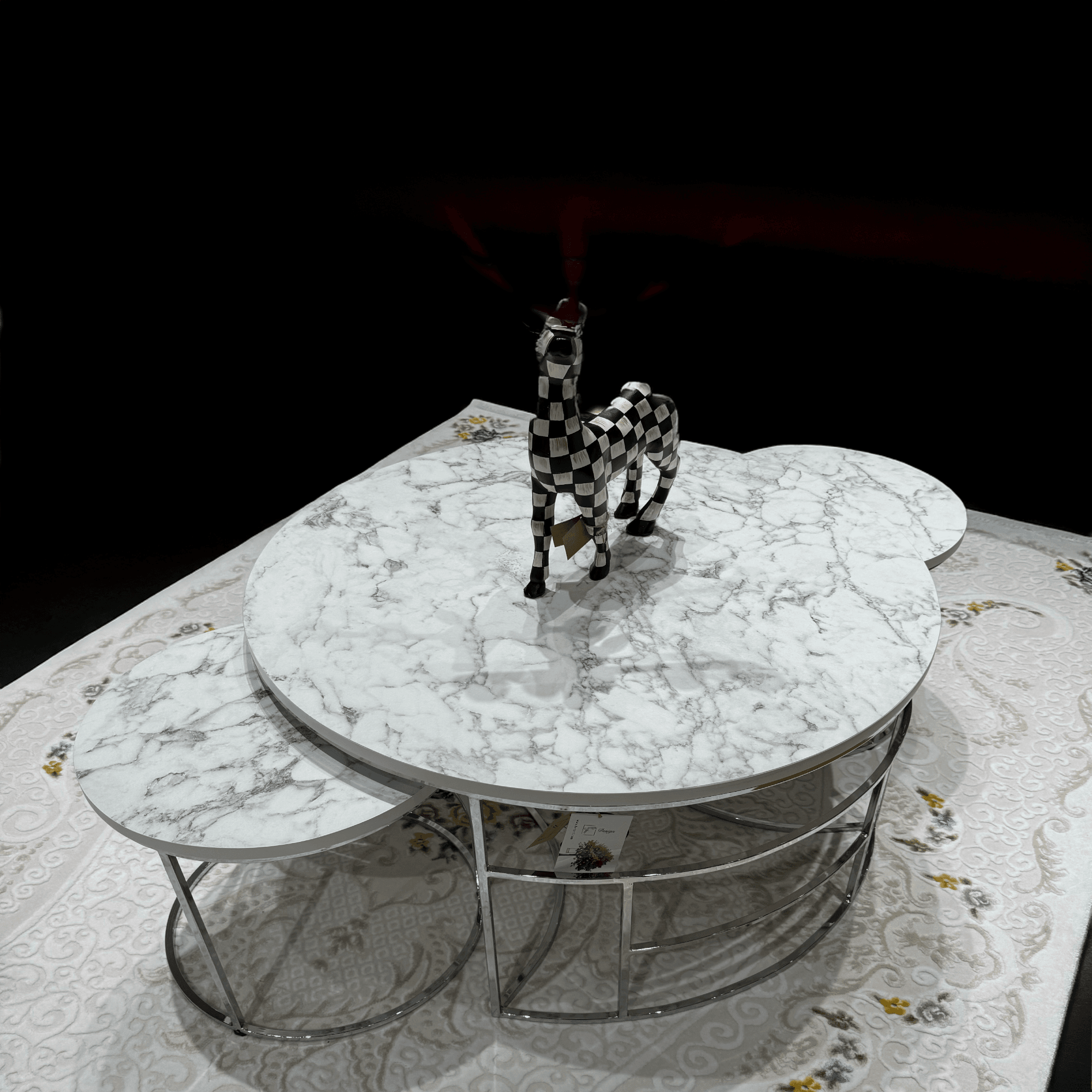 Durable Marble Top Accent Table