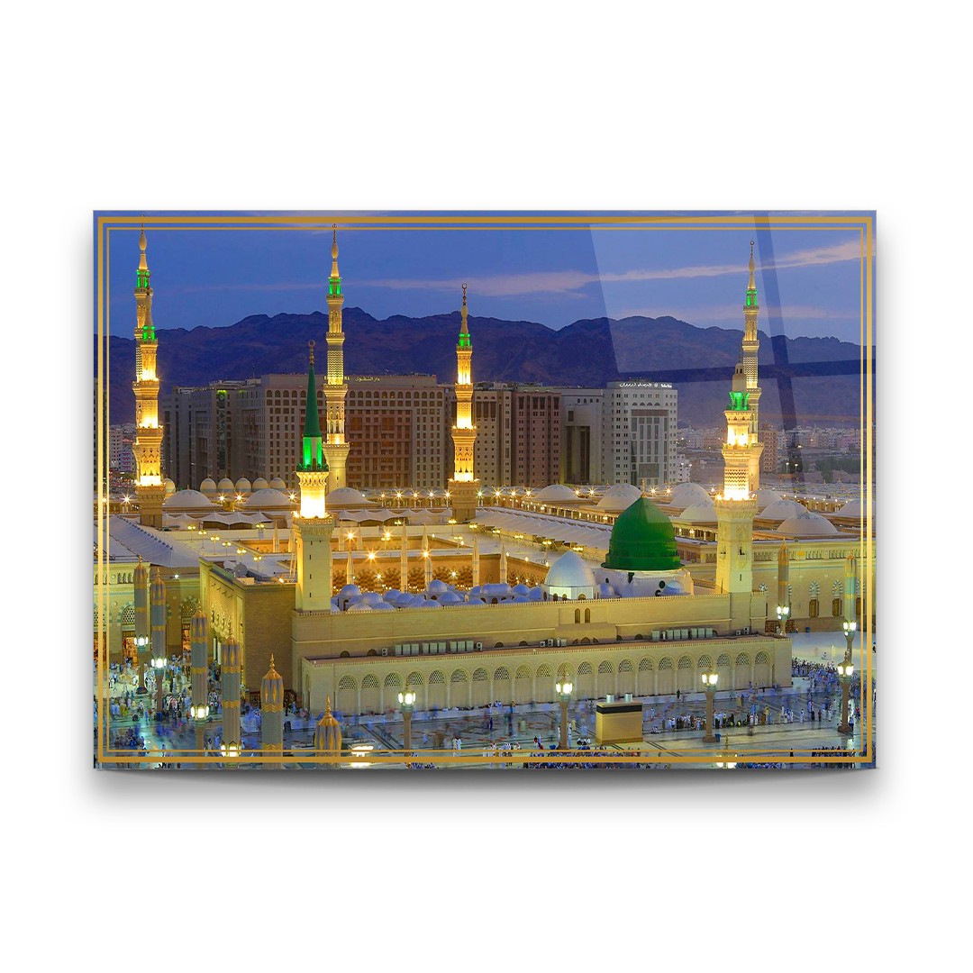 Islamic Portrait 2 - Premium Tempered Glass Wall Art Horizontal