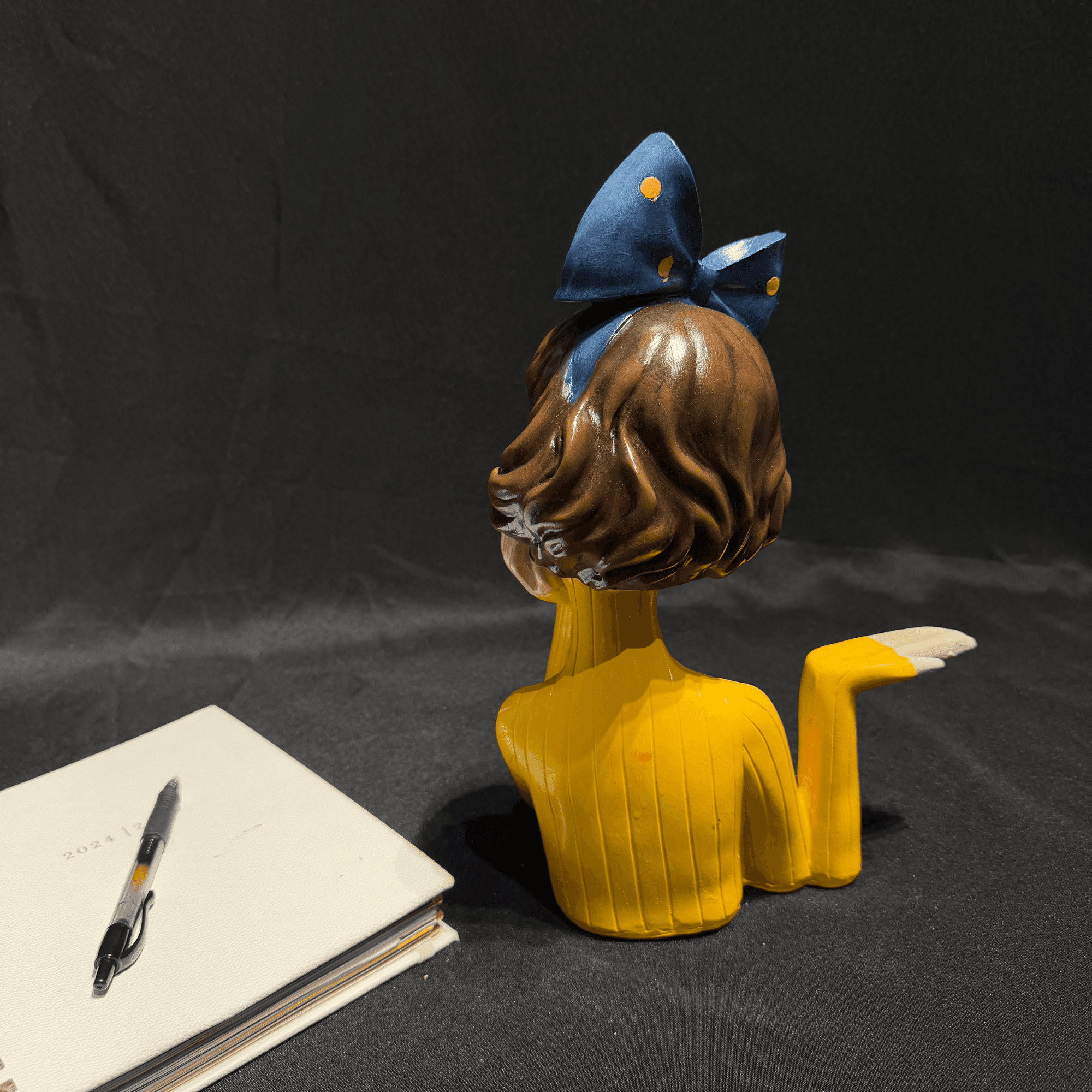 Charming Yellow Decorative Bust Handmade