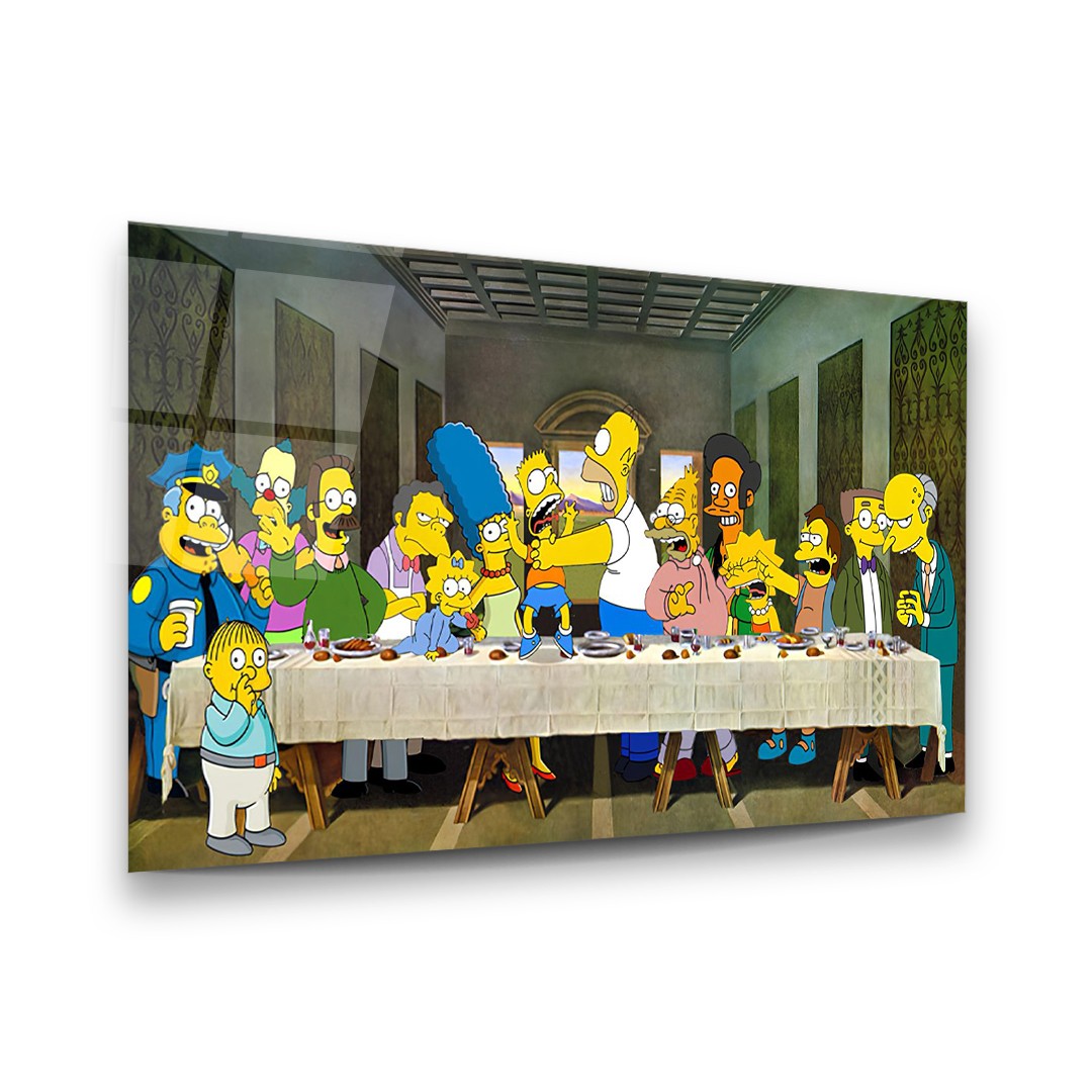 The Simpsons - Horizontal Glass Art