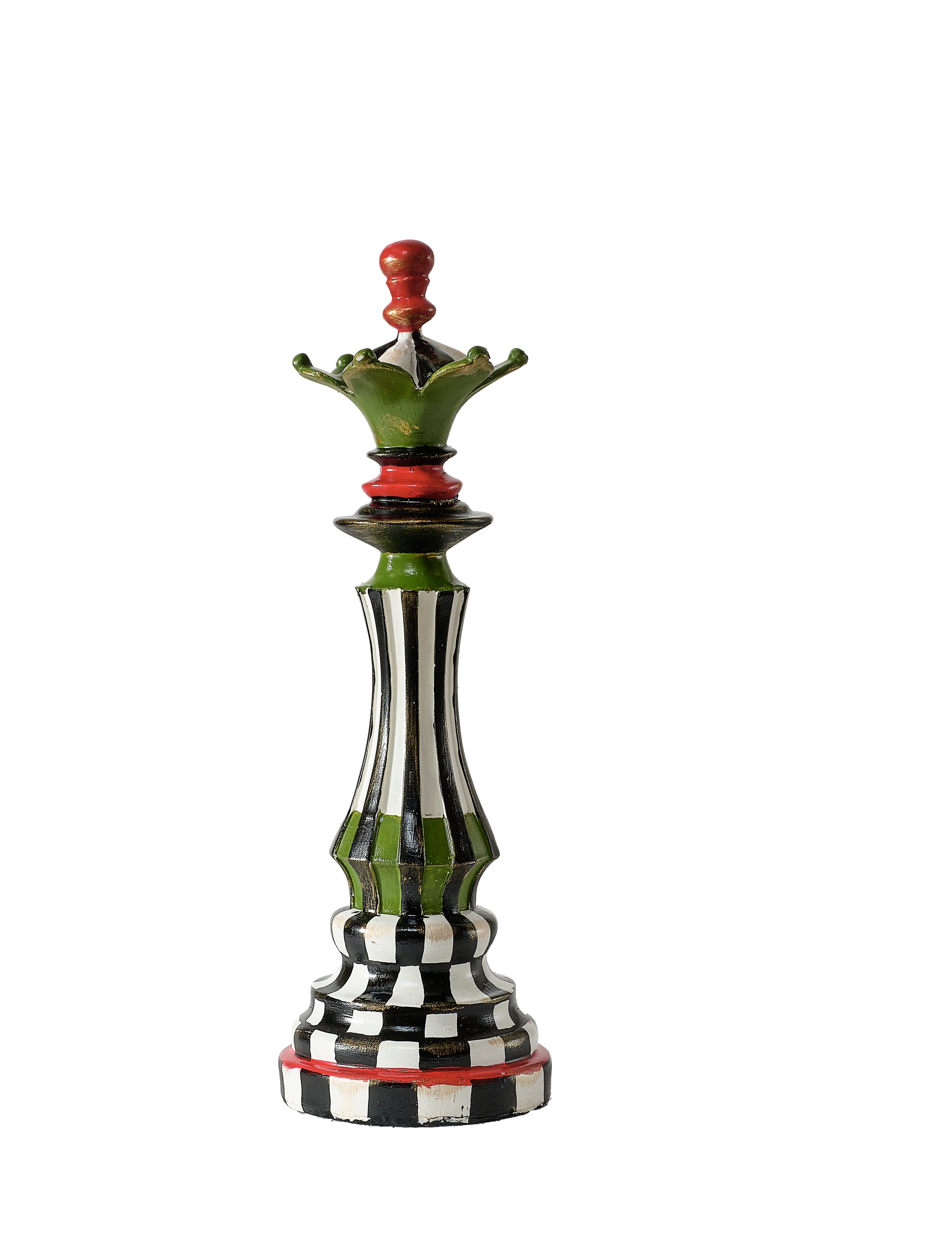 Large Chess Piece Sculpture Three-piece set 15.7" (Handmade)