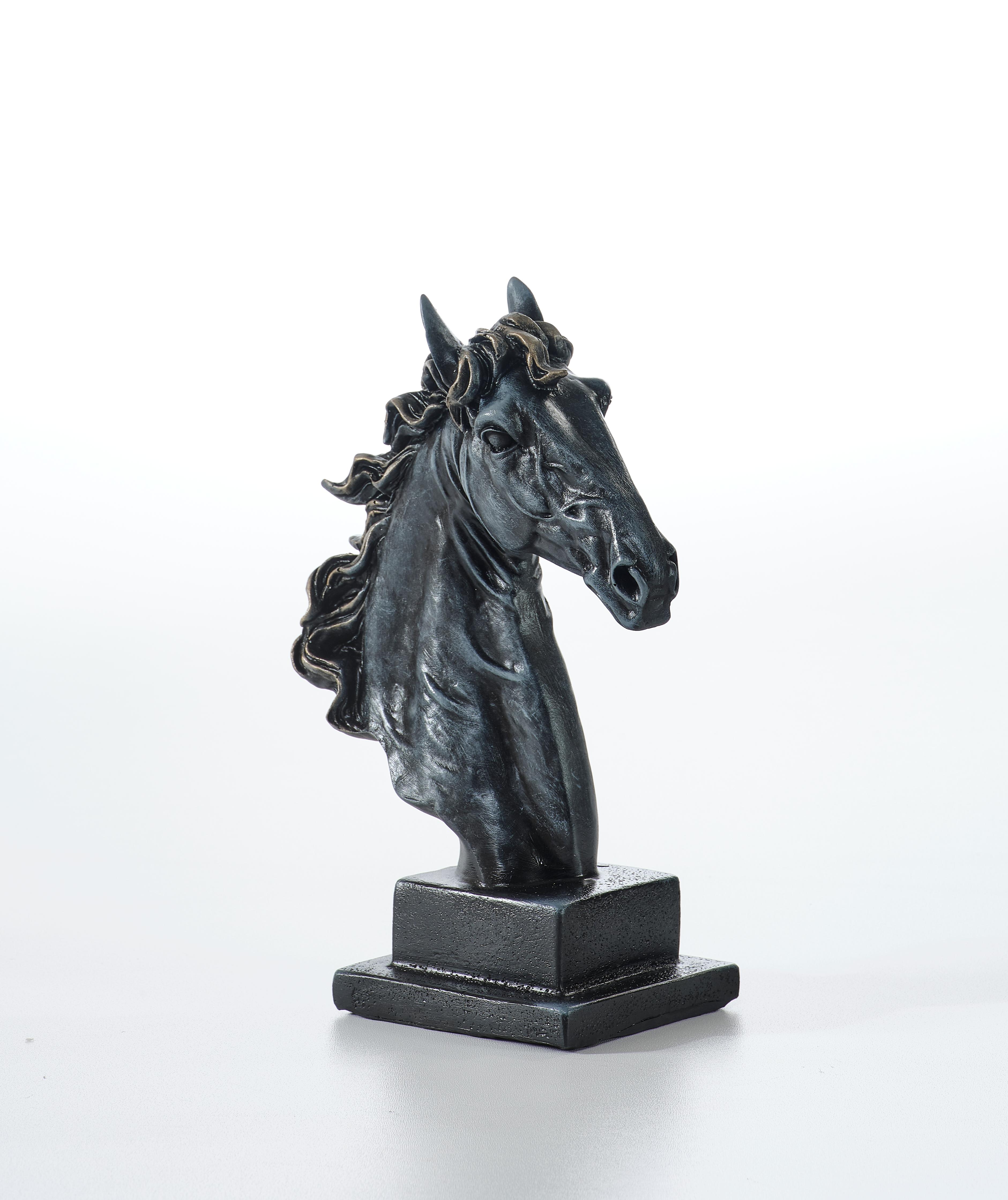 Horse Head with Pedestal - Sculpture (Handmade)