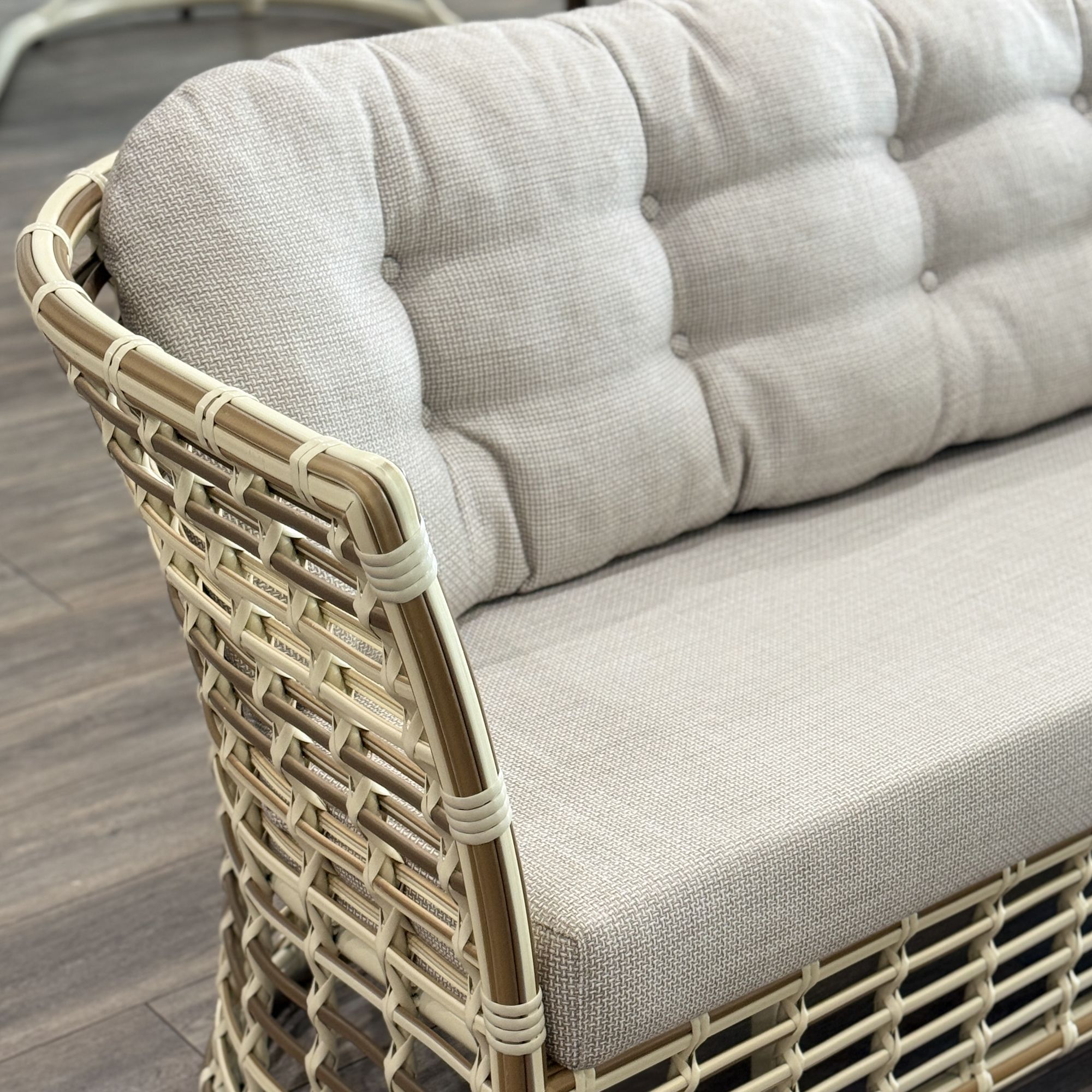 Cuba Rattan Garden Patio 3+1+1 Sofa and Table Set