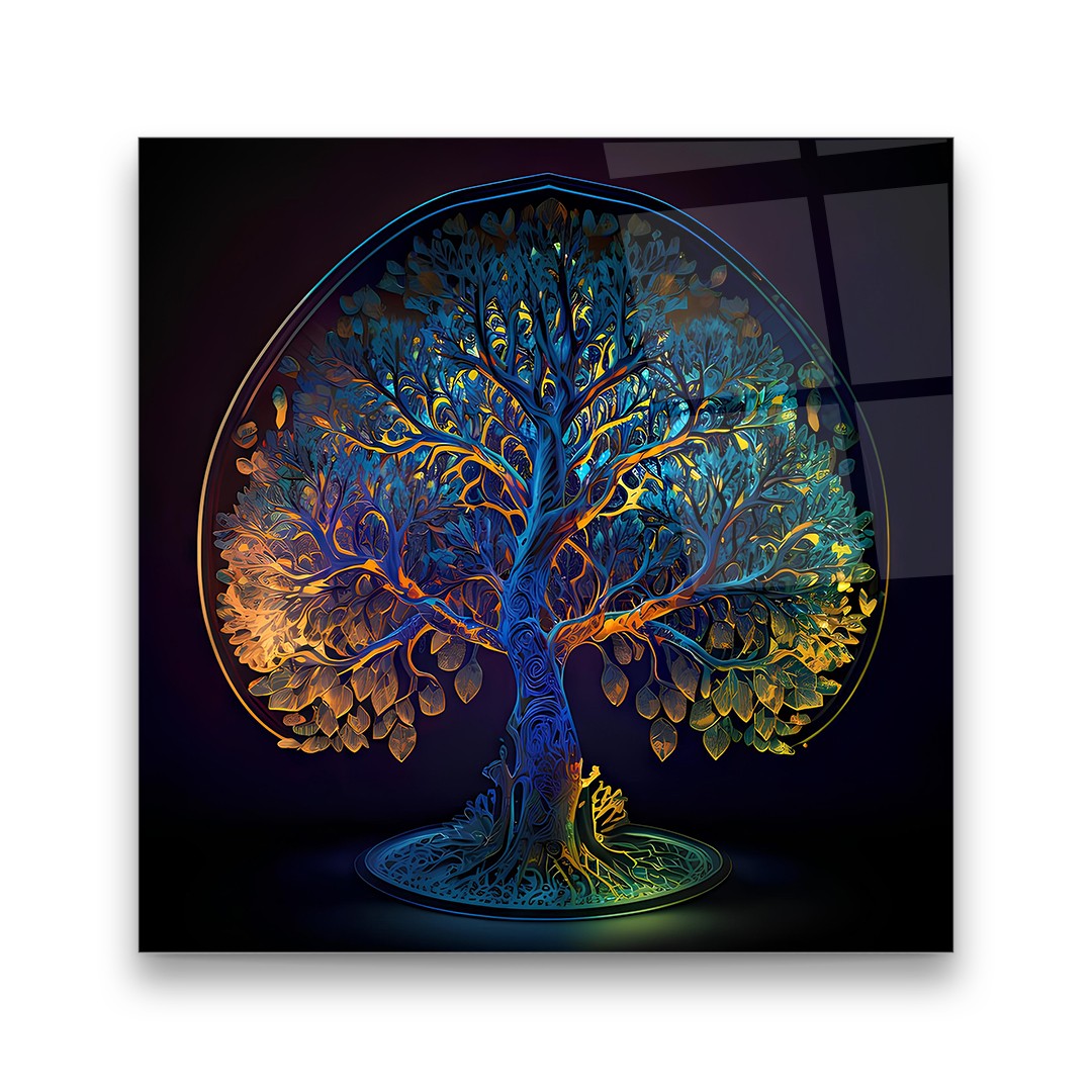 Tree of Life - Square Wall Glass Art