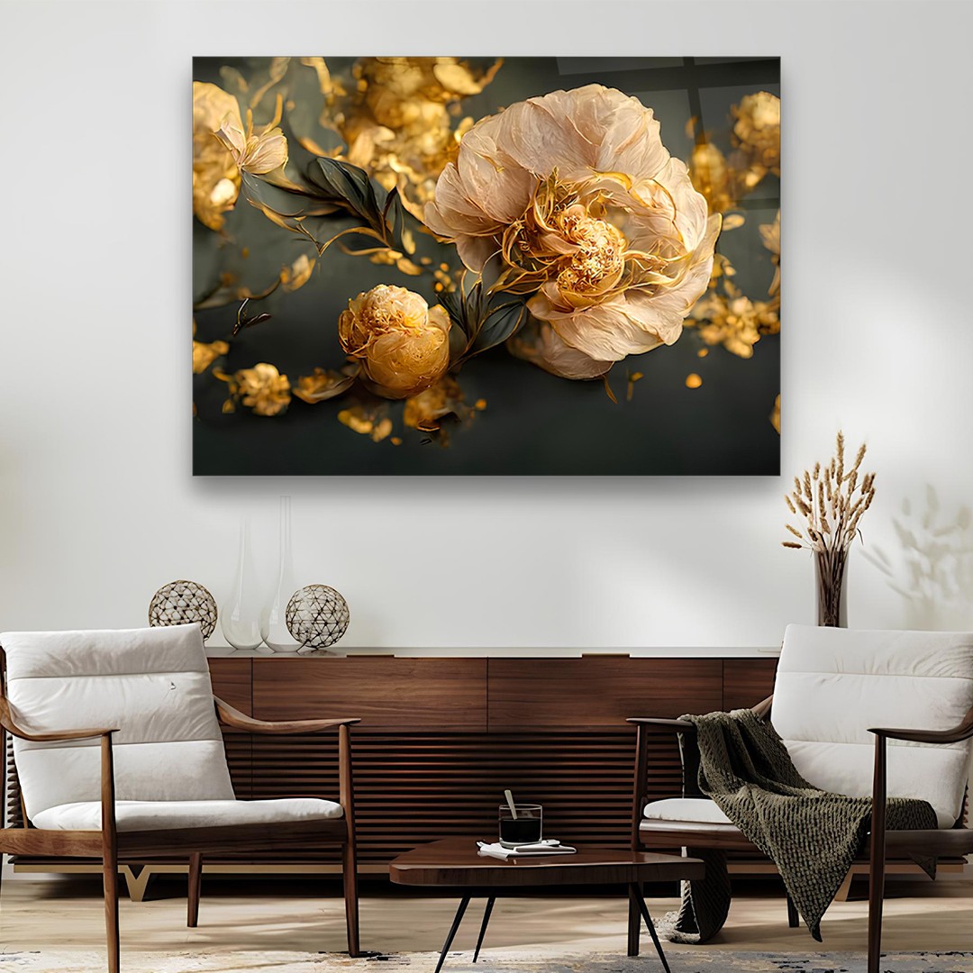 Dried Flower -Horizontal Glass Wall Art!