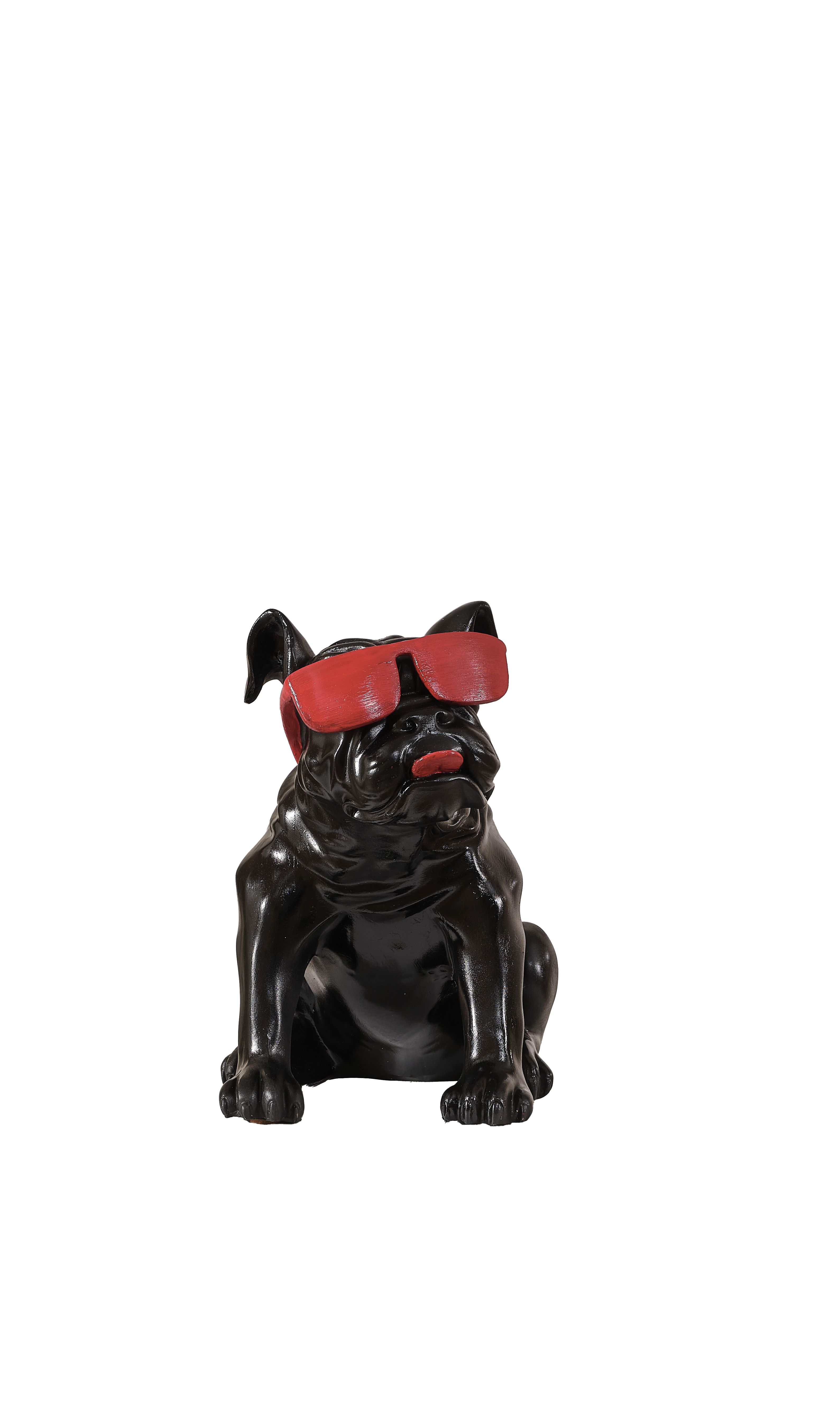 Cool Bulldog Sculpture 22.4" (Handmade)